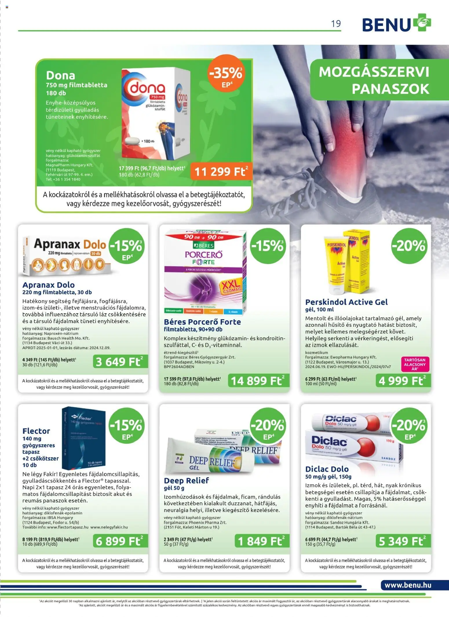 BENU Gyógyszertárak akciós ujság - amely érvényes a következő dátumtól: 01.04.2026 | Oldal: 19