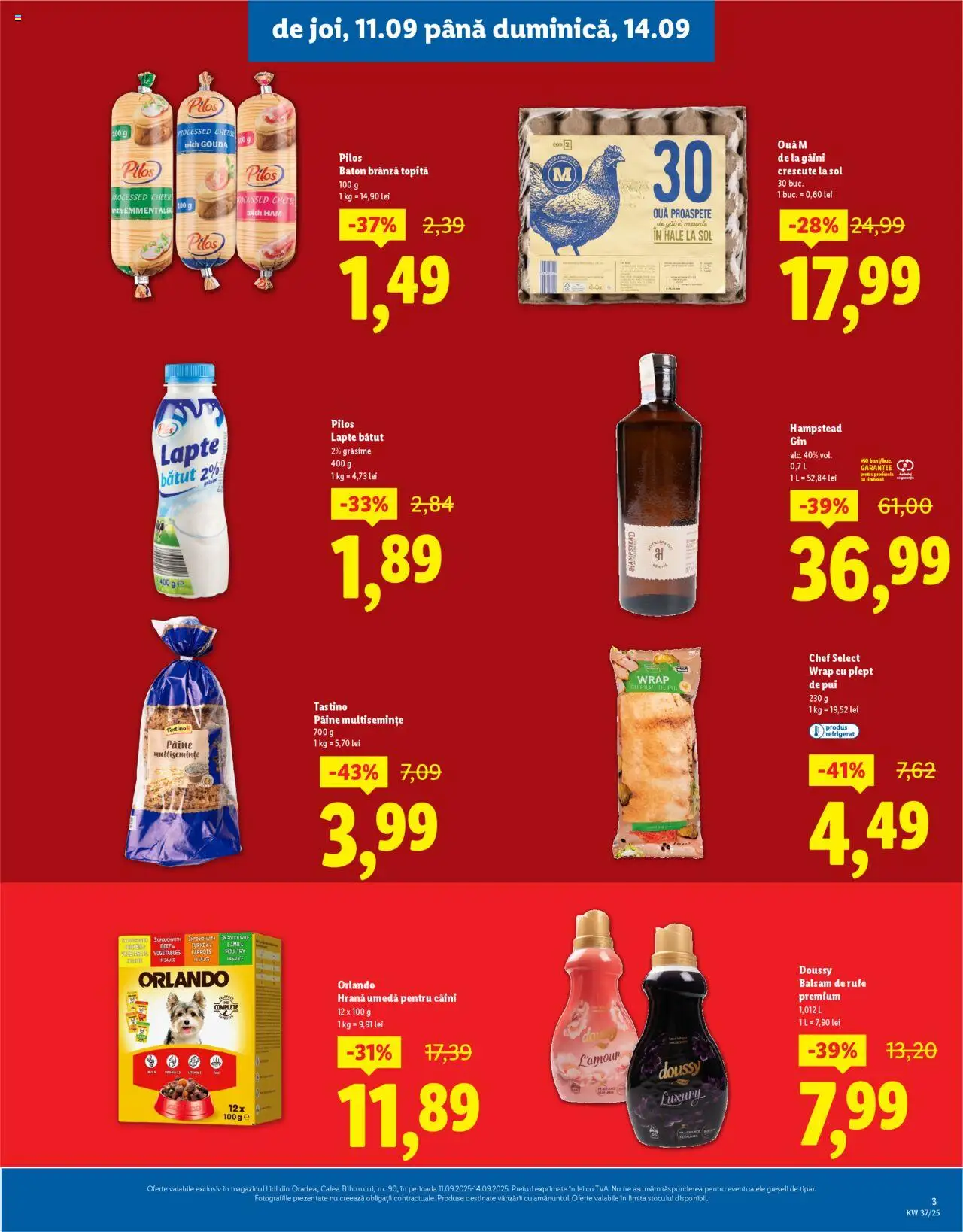 Noul catalog Lidl – valabil de la 11.09.2025 | Pagină: 3 | Produse: Hacıyatmaz Kedi Oyuncağı, Balsam, Balsam de rufe, Gouda