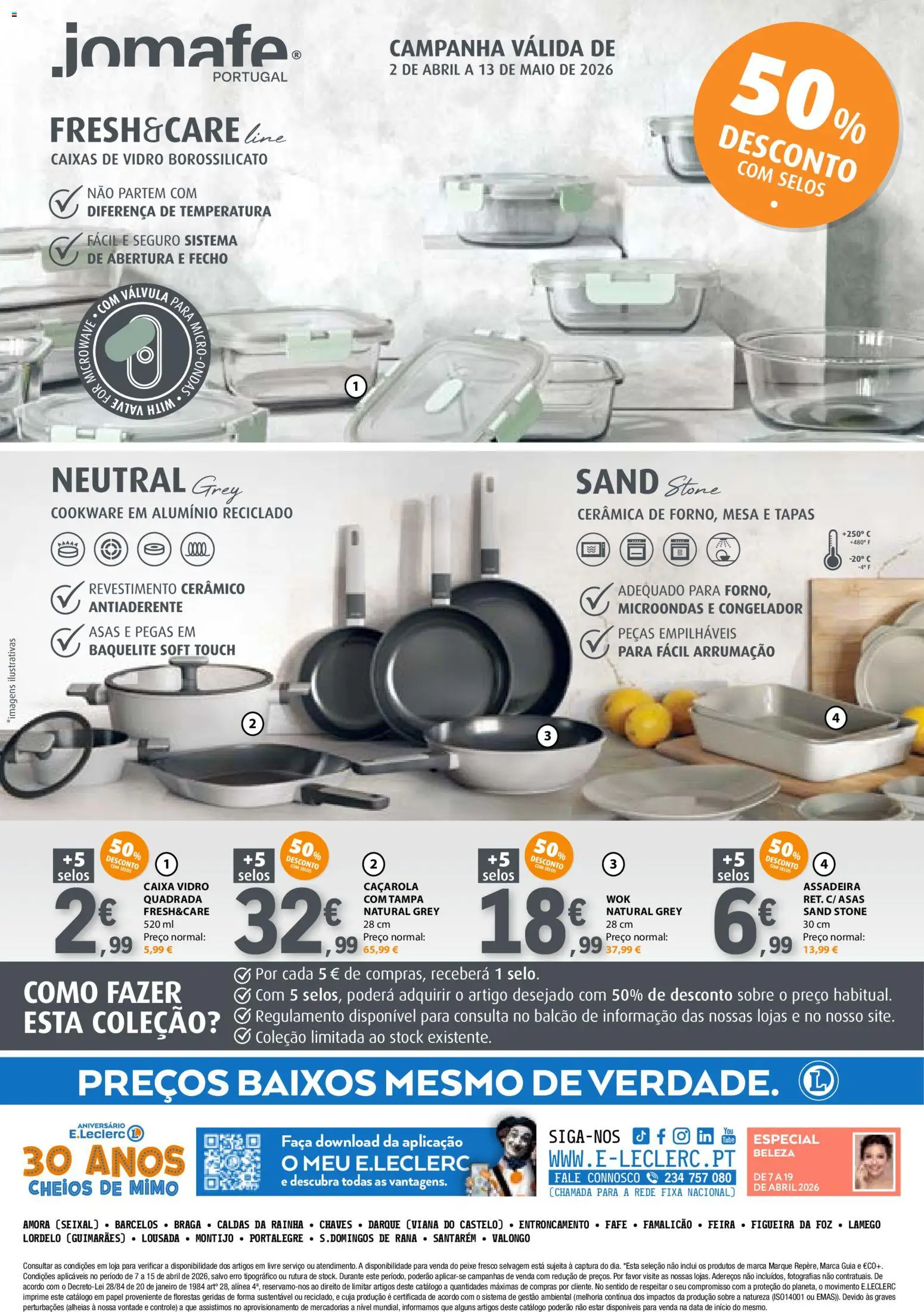 E.Leclerc folheto │ válido de 07.04.2026 | Página: 19 | Produtos: Faca, Mesa, Microondas, Caixa