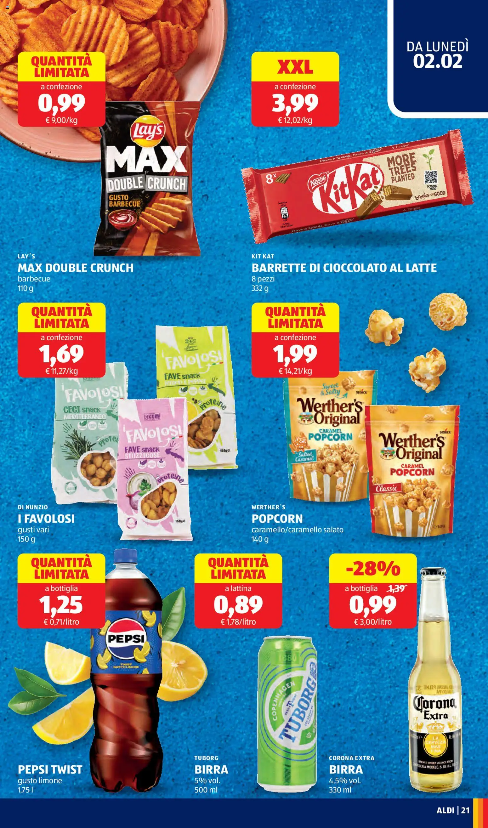 Volantino Aldi del 02.02.2026 | Pagina: 21 | Prodotti: Birra, Ceci, Limone, Pepsi