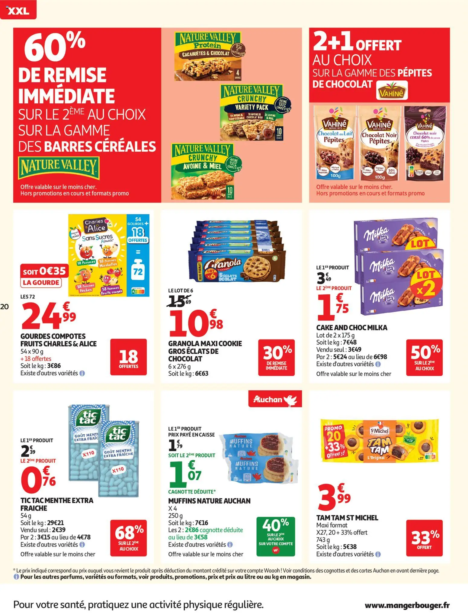 {H1} | Page: 20 | Produits: Muffins, Menthe, Pomme, Granola