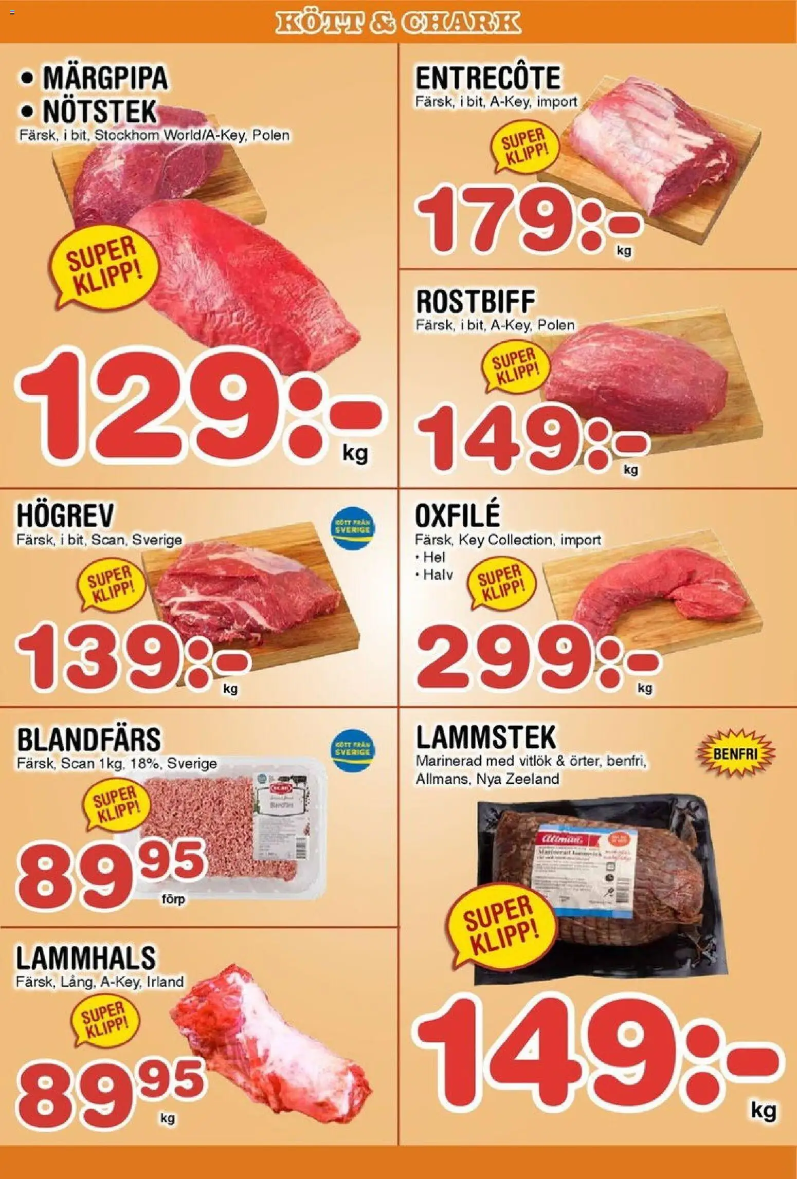Nya Pulsen reklamblad aktuell från 03.11.2025 | Sida: 3 | Produkter: Entrecote, Blandfärs, Vitlök, Oxfilé