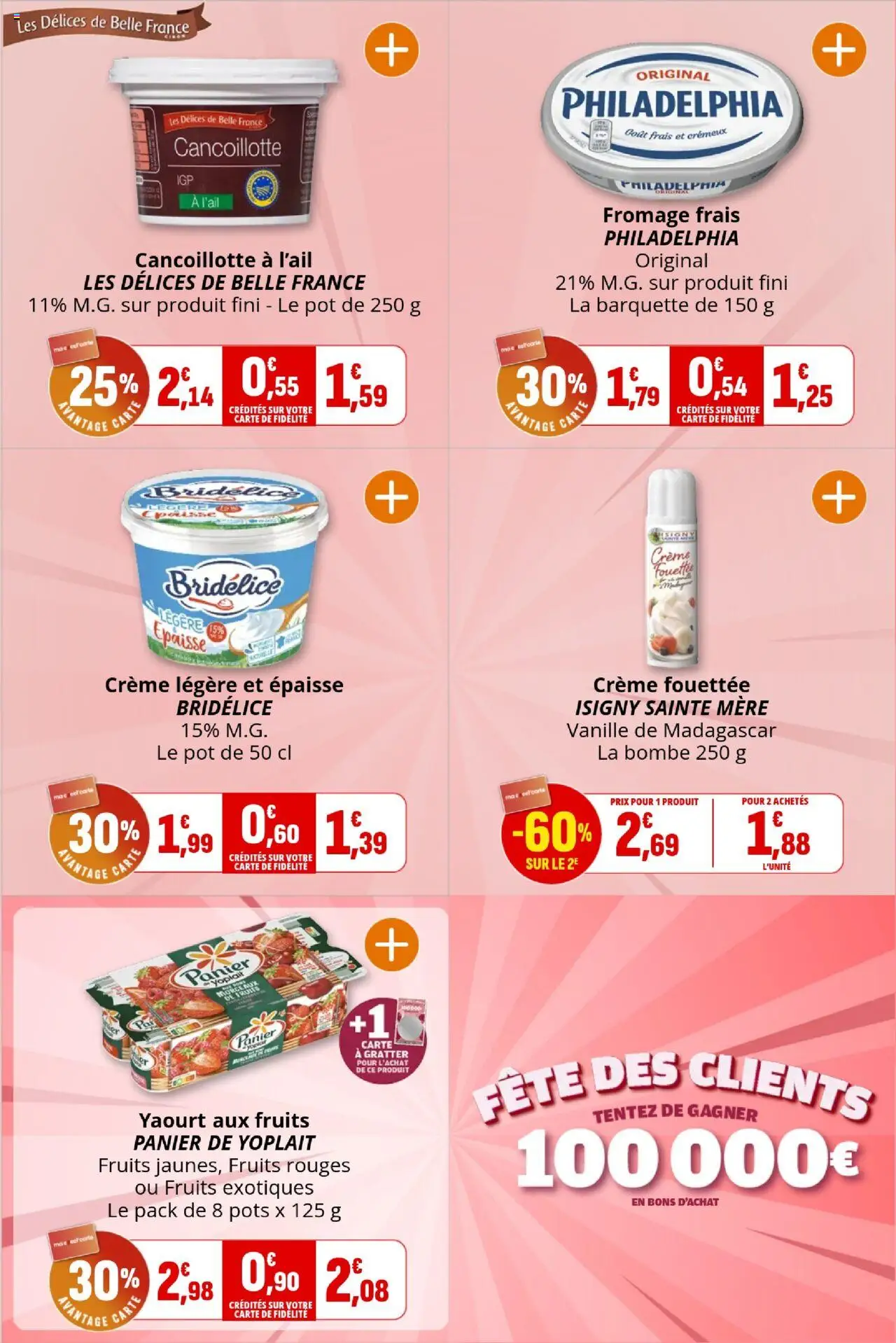 {H1} | Page: 13 | Produits: Panier, Yaourt, Crème fouettée, Fromage frais