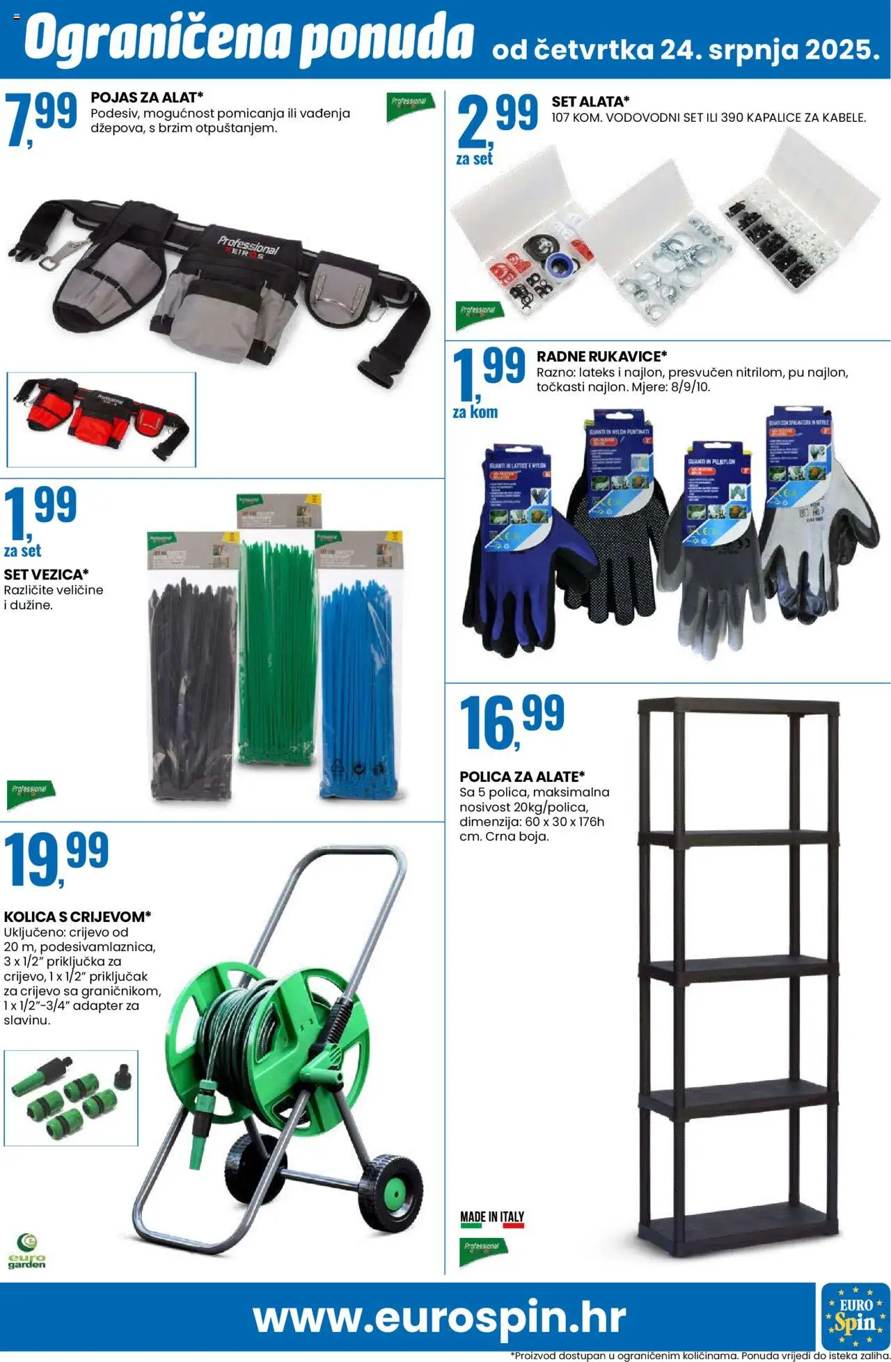 Eurospin katalog | vrijedi od 24.07.2025 | Stranica: 15 | Proizvodi: Polica, Kolica, Pojas, Adapter
