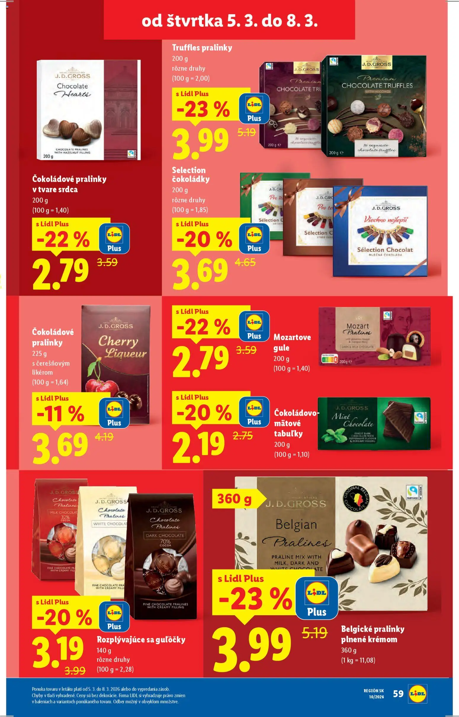 Nové Lidl akcie – leták je platný od 02.03.2026 | Strana: 77 | Produkty: Čokoláda