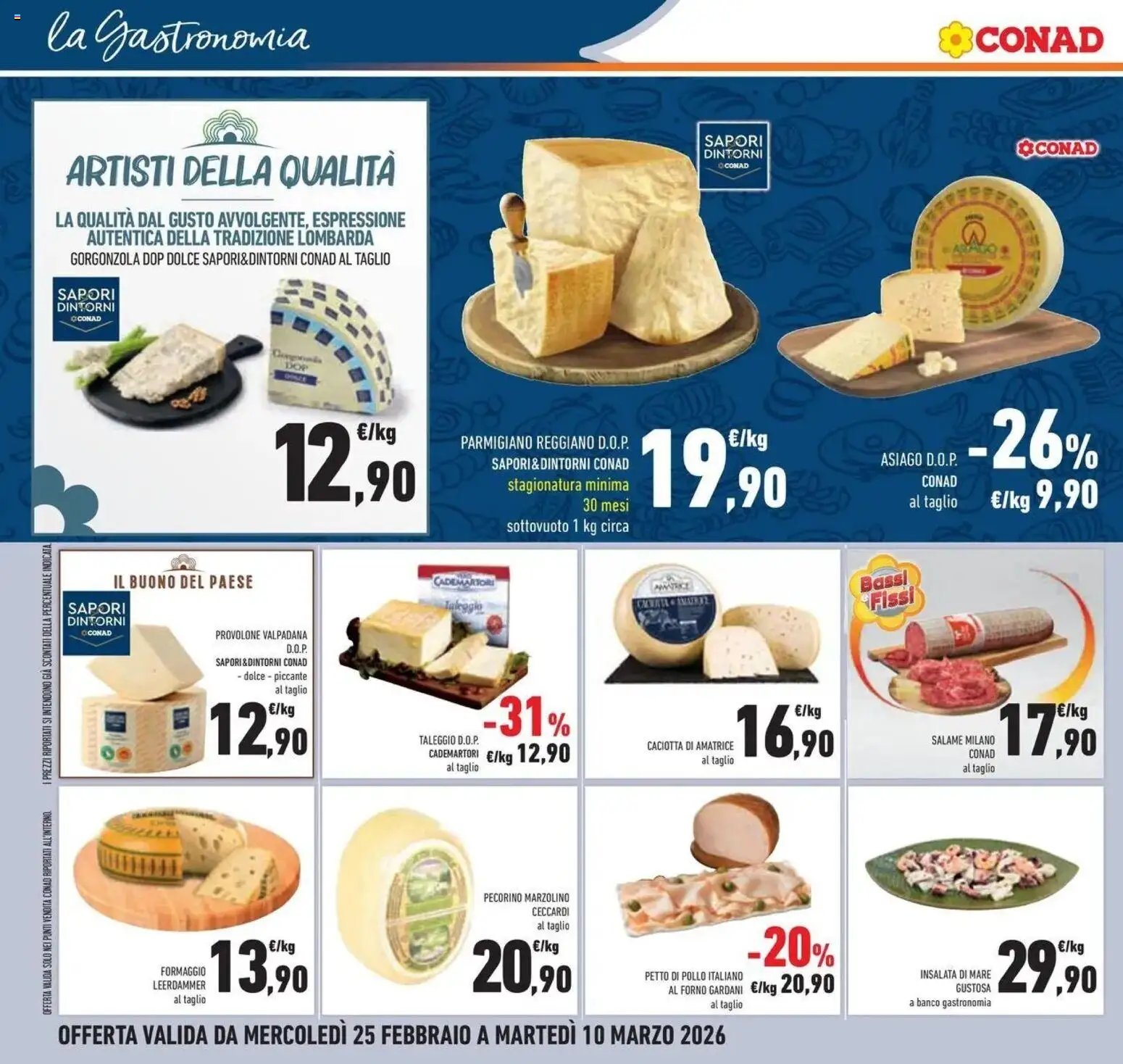 Volantino Conad del 25.02.2026 | Pagina: 12 | Prodotti: Petto di Pollo, Forno, Parmigiano, Pecorino