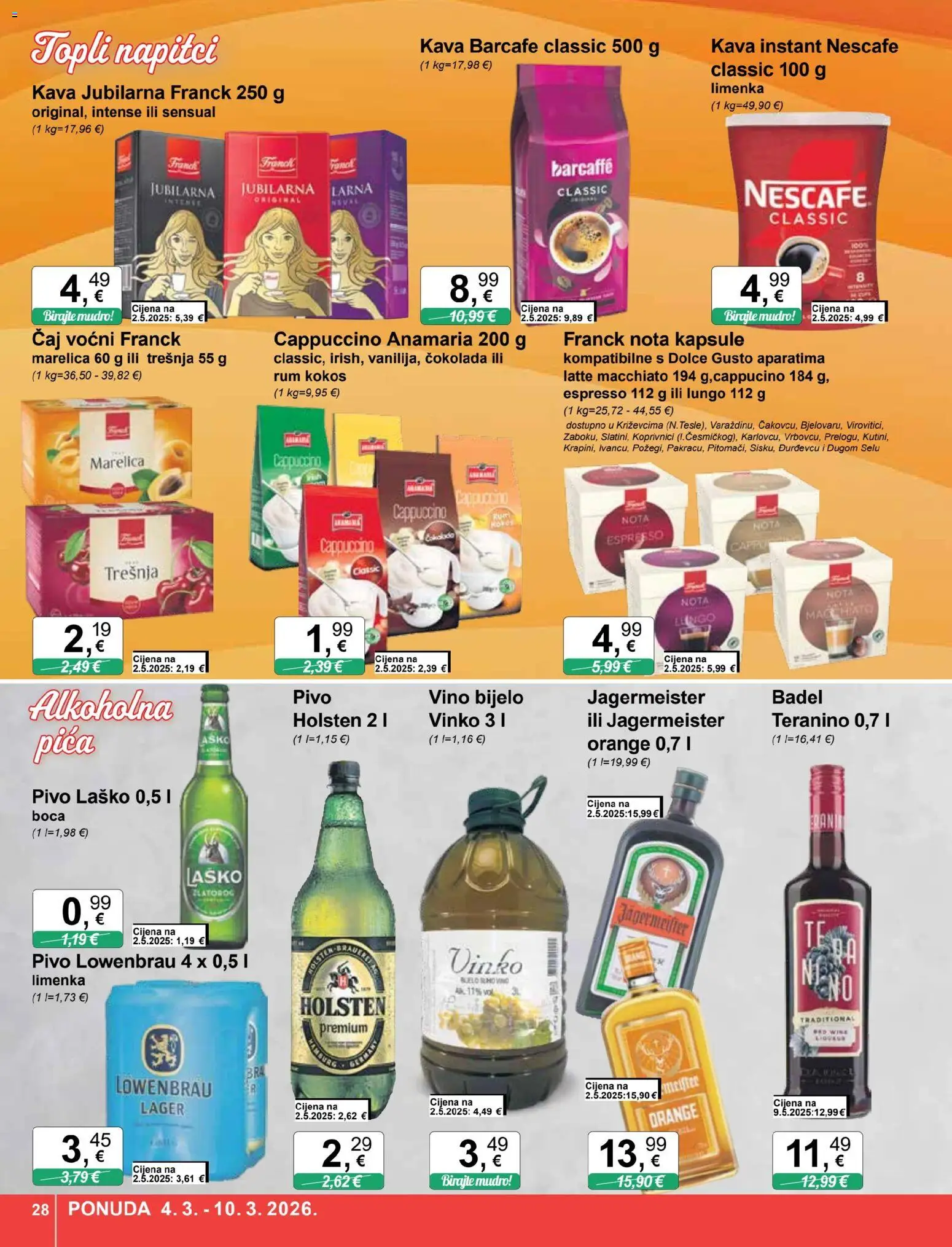 KTC katalog | vrijedi od 04.03.2026 | Stranica: 28 | Proizvodi: Kava, Pivo, Čaj, Laško