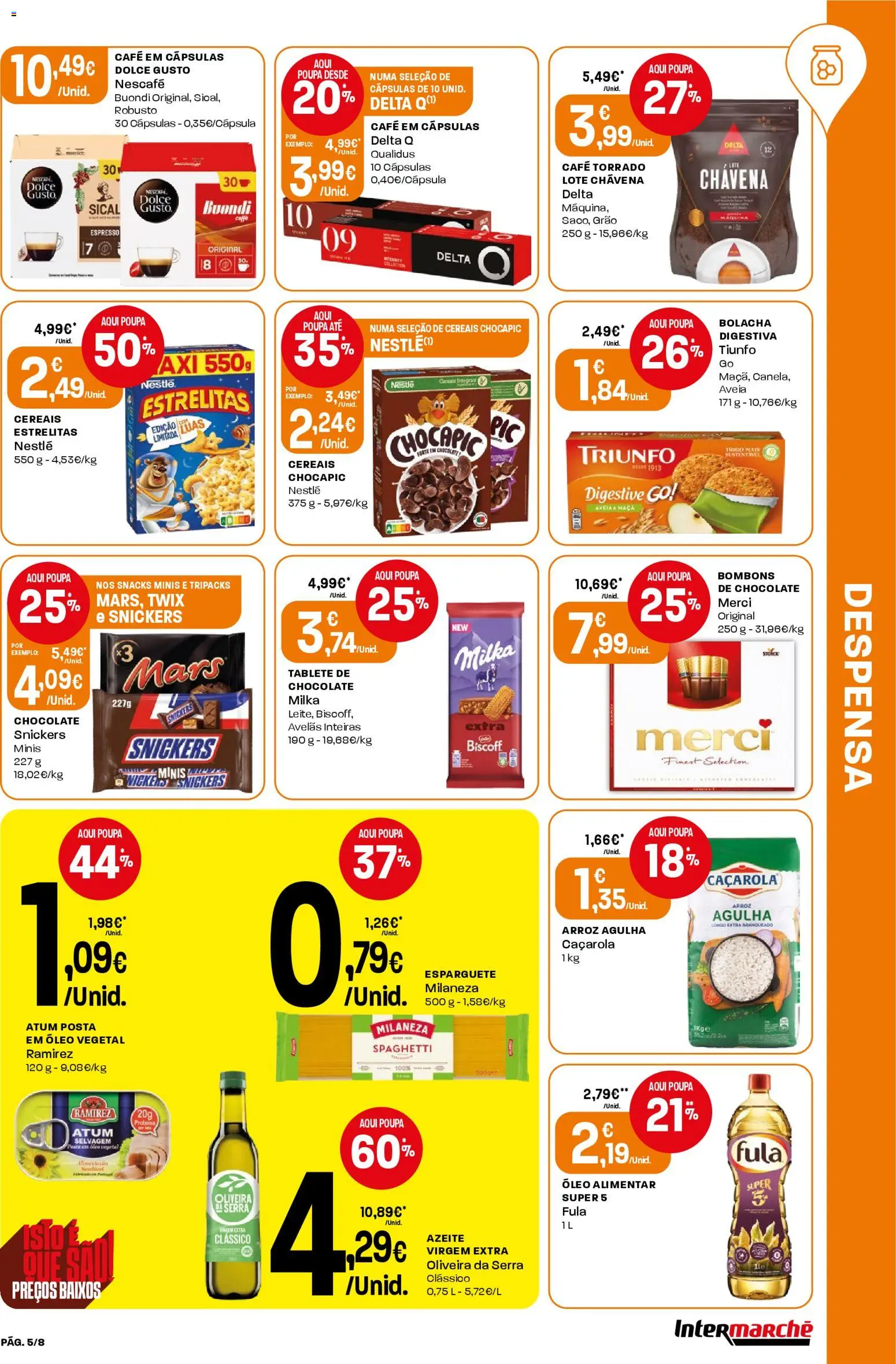 Intermarché Folheto Mini │ válido de 05.03.2026 | Página: 5 | Produtos: Avelãs, Chocolate, Dolce gusto, Cereais