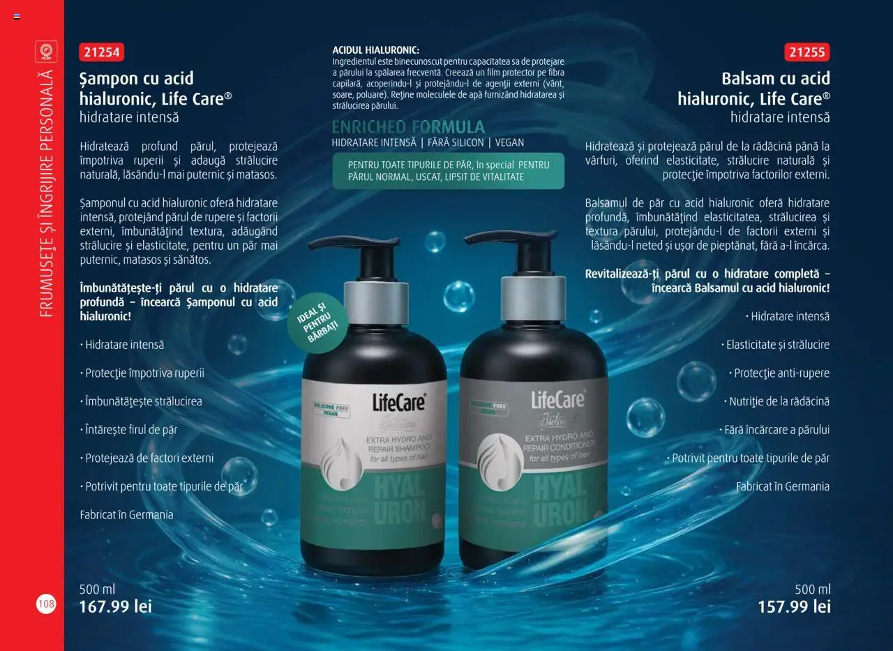 Noul catalog Life Care – valabil de la 01.10.2025 | Pagină: 110 | Produse: Șampon, Balsam, Apă
