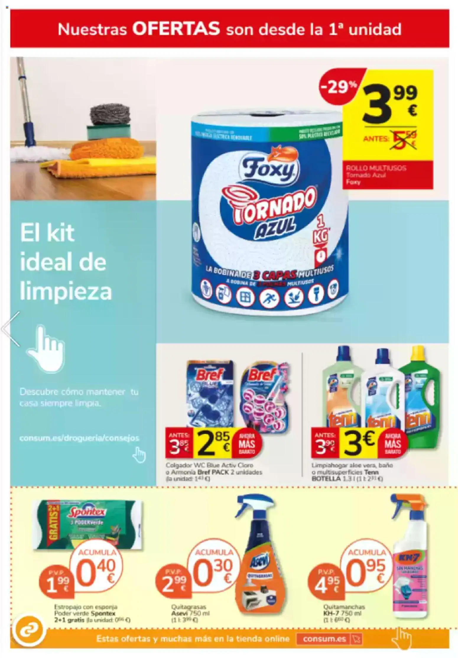 Consum folleto │ válido desde el 26.02.2026 | Página: 20 | Productos: Esponja, Quitamanchas, Baño
