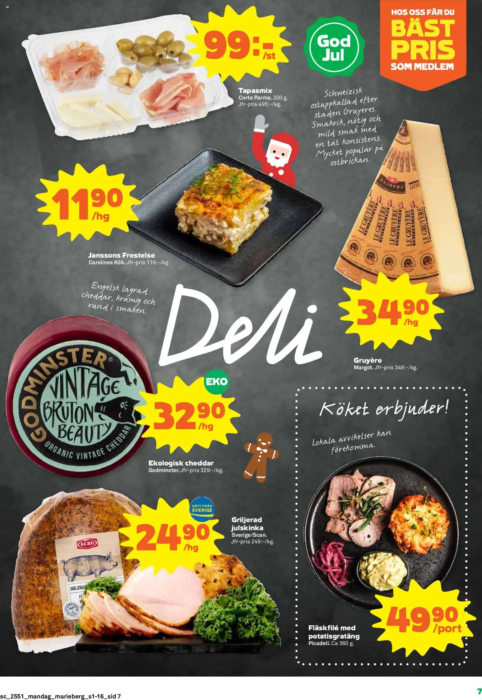 Coop Forum reklamblad aktuell från 15.12.2025 | Sida: 7 | Produkter: Cheddar, Potatisgratäng