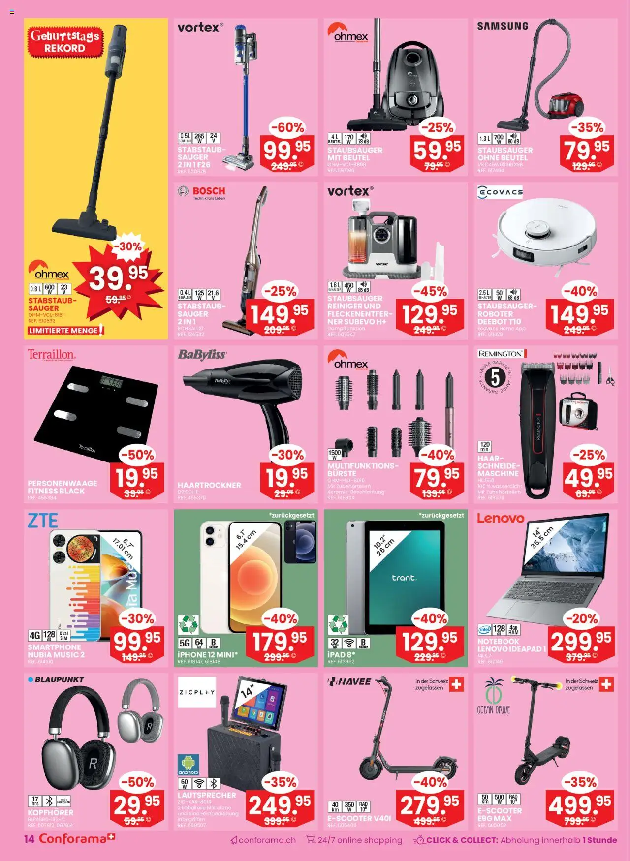 Conforama Aktionen Sofortrabatt – gültig ab 03.09.2025 | Seite: 14 | Produkte: Personenwaage, Notebook, Lenovo, Bosch