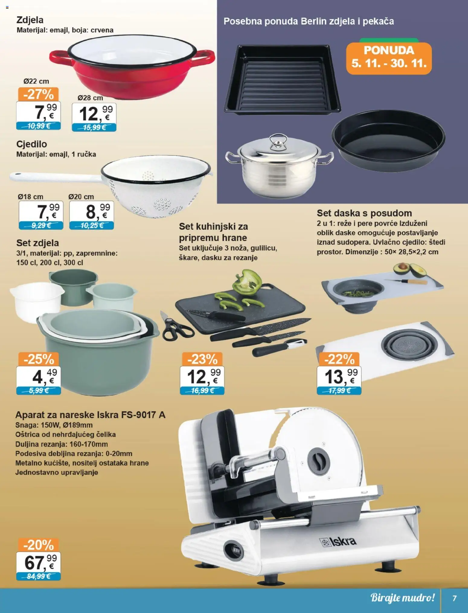 KTC katalog | vrijedi od 05.11.2025 | Stranica: 7 | Proizvodi: Povrće, Zdjela, Cjedilo