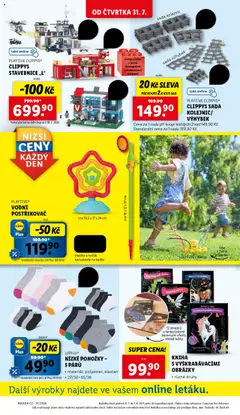 Lidl leták od 31.07.2025 | Strana: 40 | Produkty: Kniha, Ponožky, Stavebnice, Postřikovač