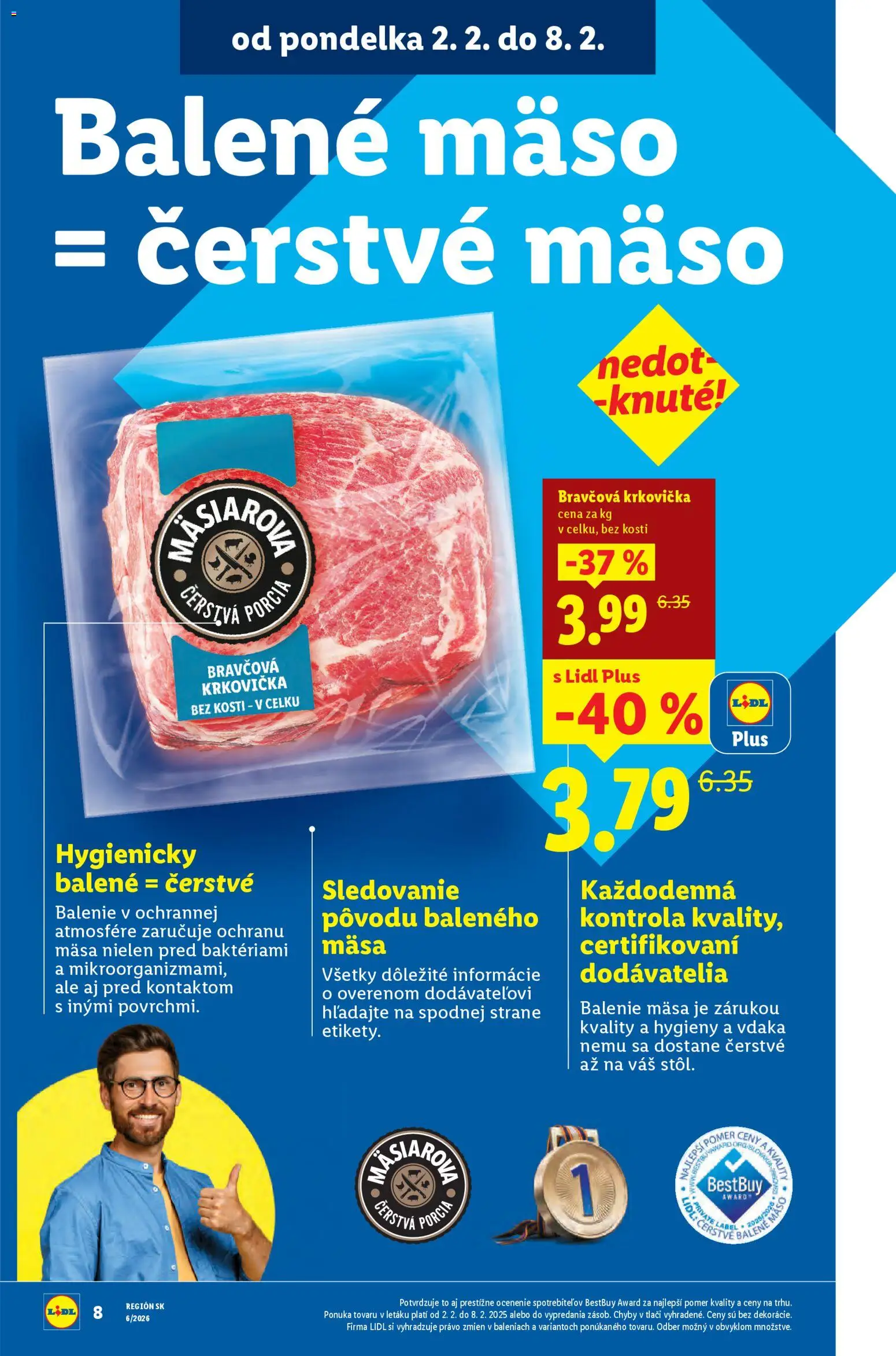 Nové Lidl akcie – leták je platný od 05.02.2026 | Strana: 16 | Produkty: Bravčová krkovička, Krkovička