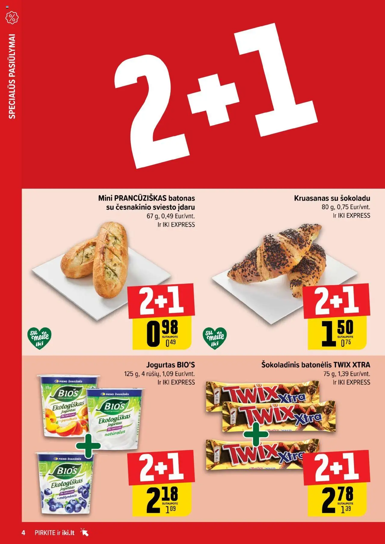 IKI akcijos nuo 20.10.2025 | Puslapis: 4 | Prekių: Batonas, Jogurtas, Šokoladinis batonėlis