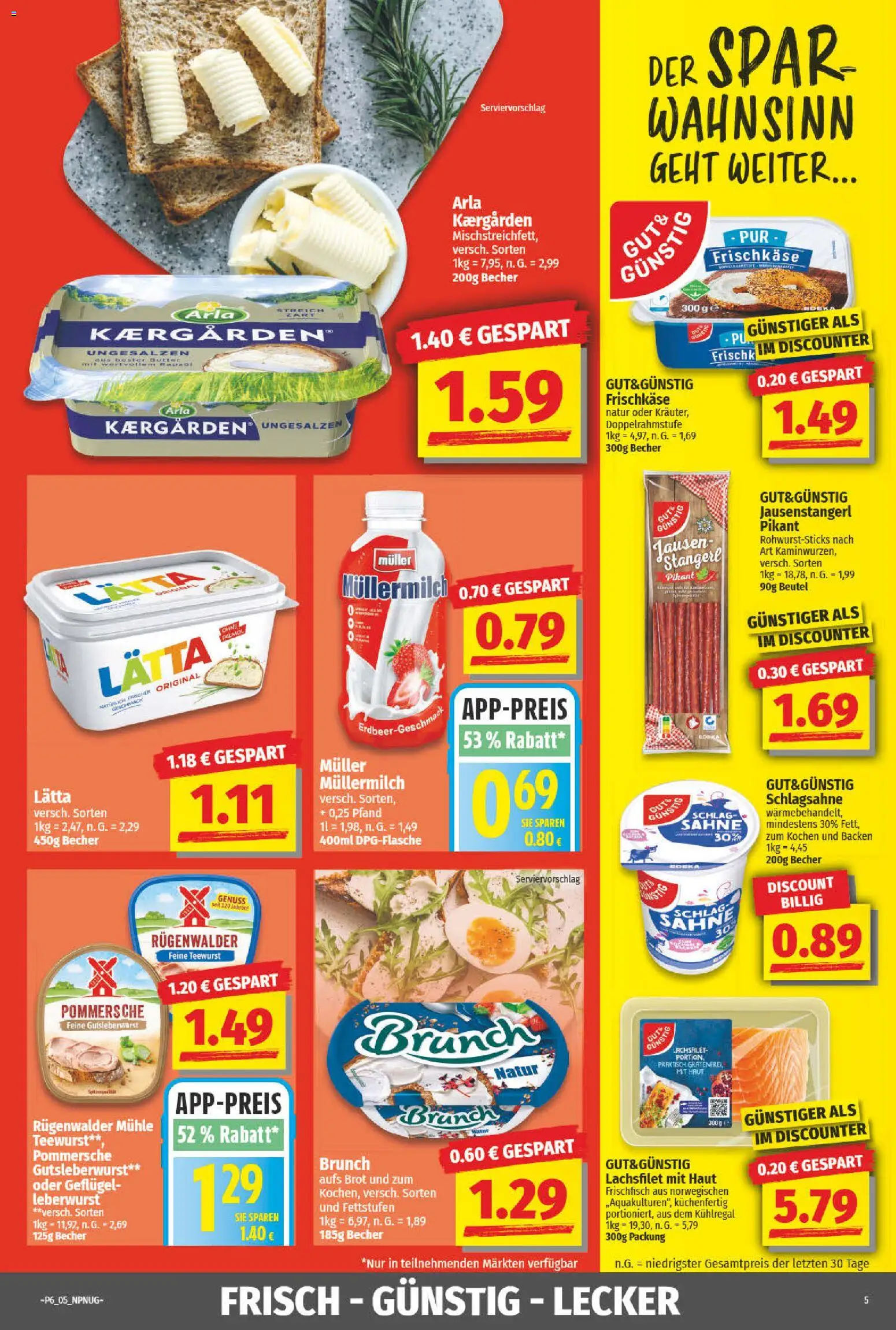 NP Discount Prospekt 	 – gültig ab 02.02.2026 | Seite: 5 | Produkte: Lätta, Müllermilch, Sahne, Frischkase