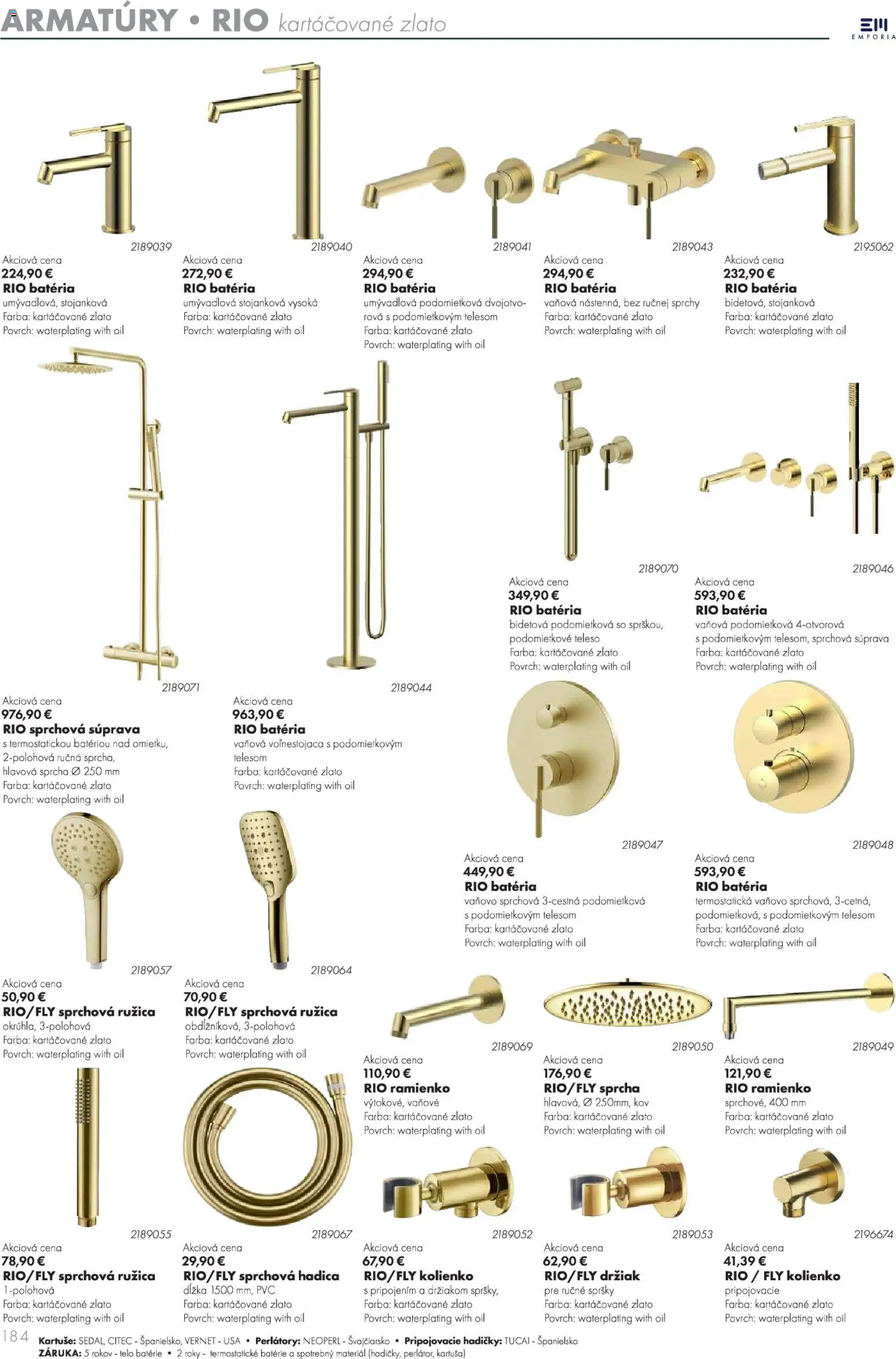 Nové Ingema akcie – leták je platný od 29.10.2025 | Strana: 186 | Produkty: Batéria, Sprcha