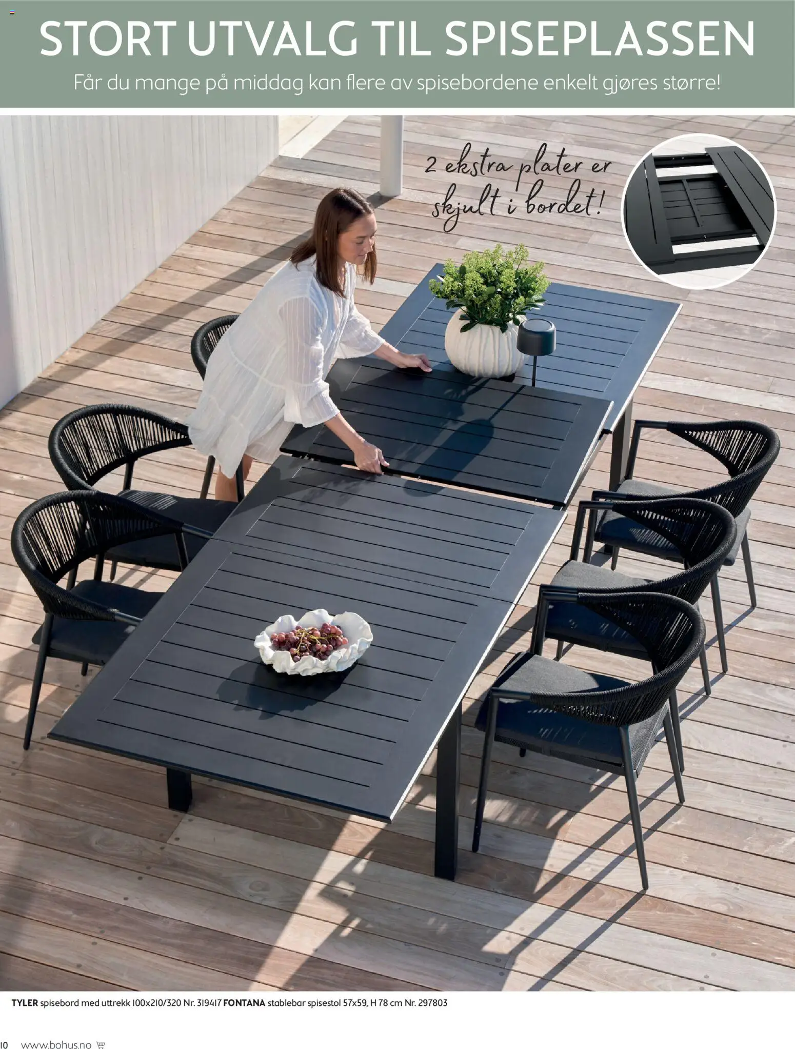 {H1} | Side: 10 | Produkter: Spisebord, Spisestol