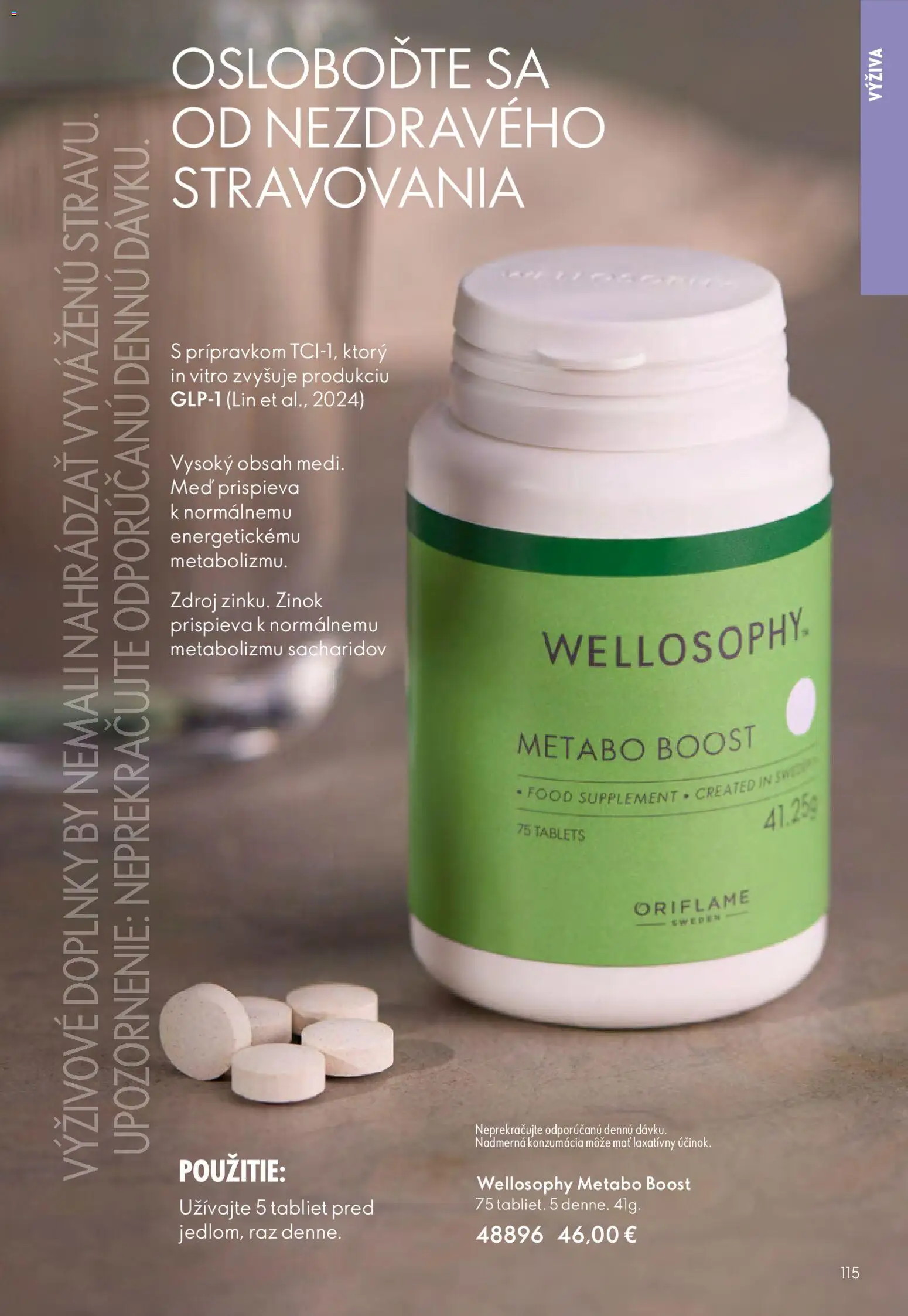 Nové Oriflame akcie – leták je platný od 25.03.2026 | Strana: 115 | Produkty: Metabo, Med