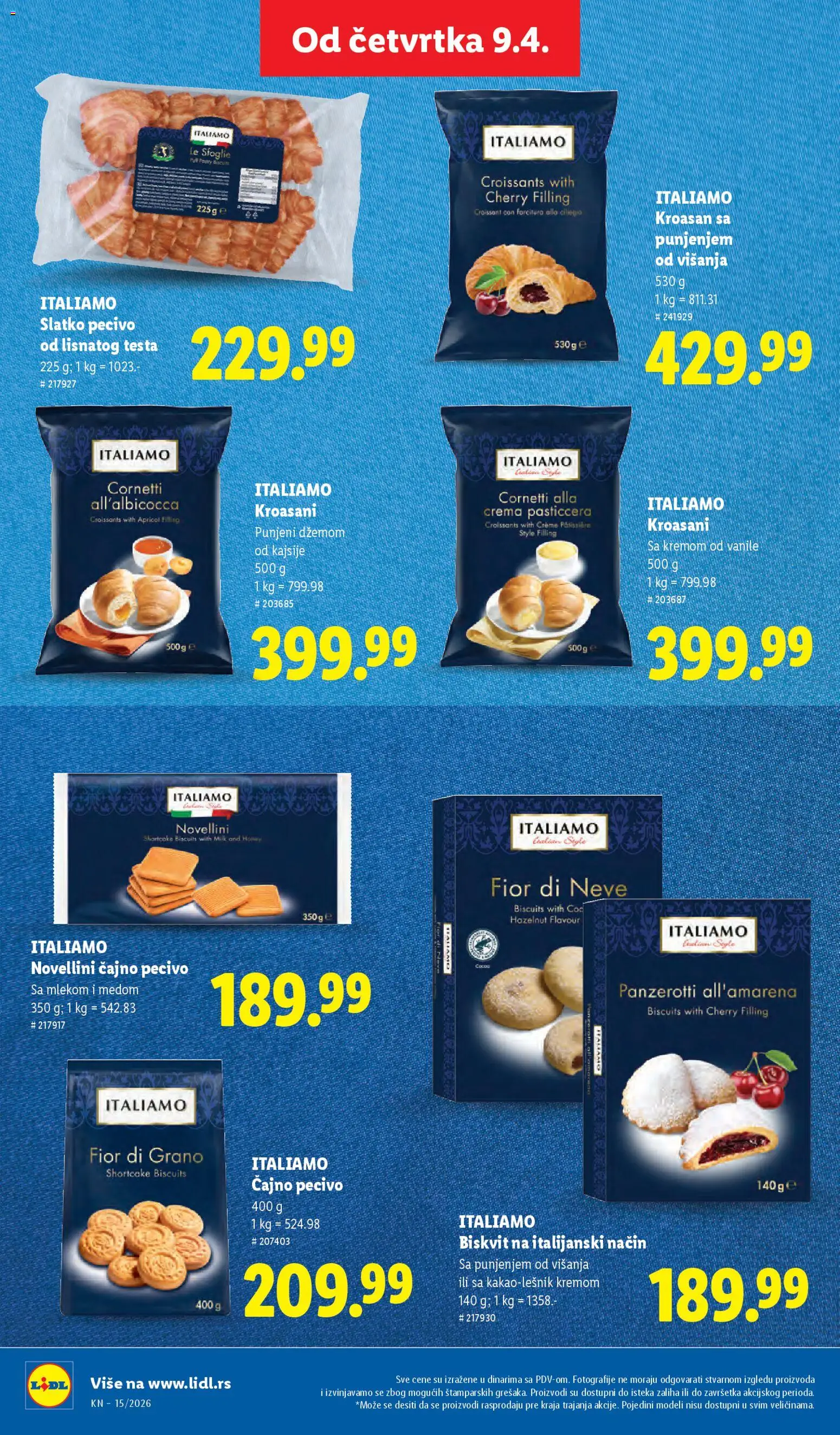Lidl katalog - važi od 09.04.2026 | Strana: 64 | Proizvode: Kroasan, Pecivo