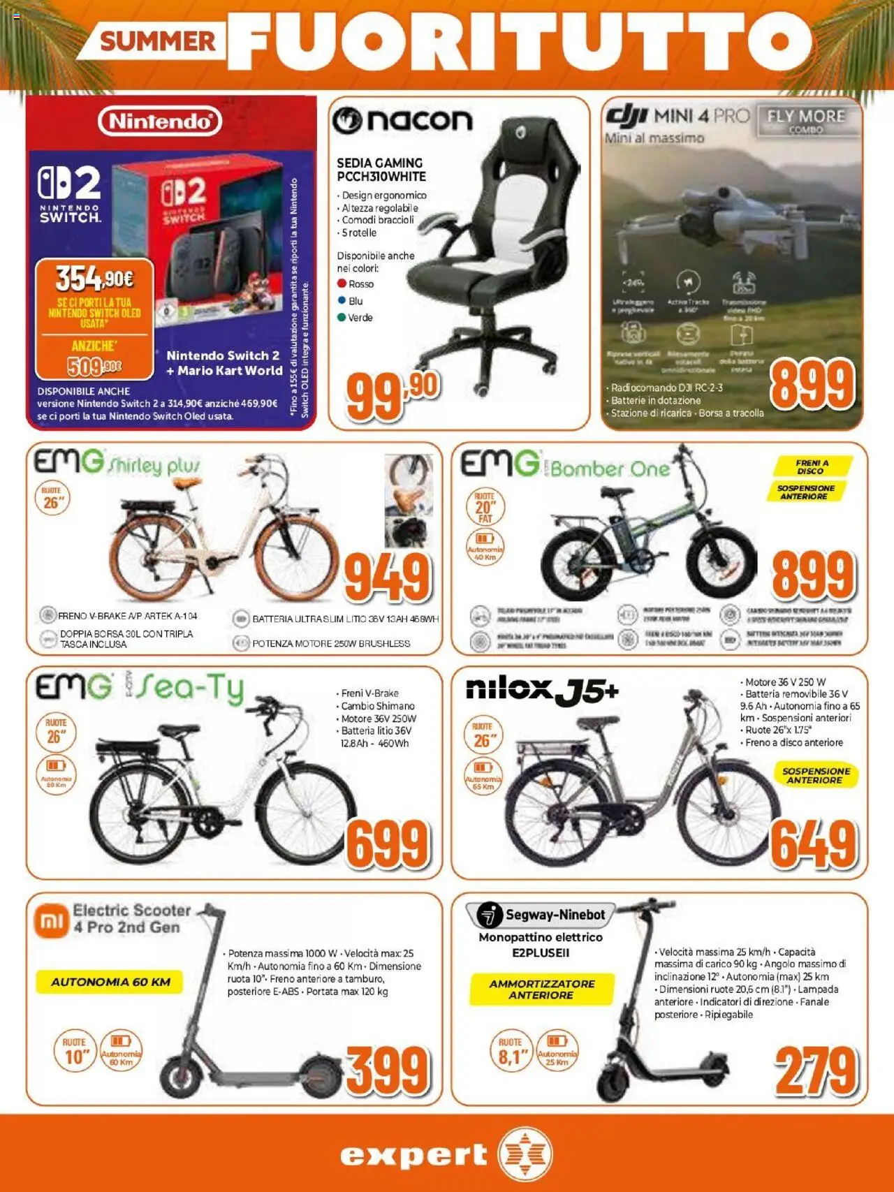 Volantino Expert del 31.07.2025 | Pagina: 23 | Prodotti: Braccioli, Disco, Sedia, Batteria