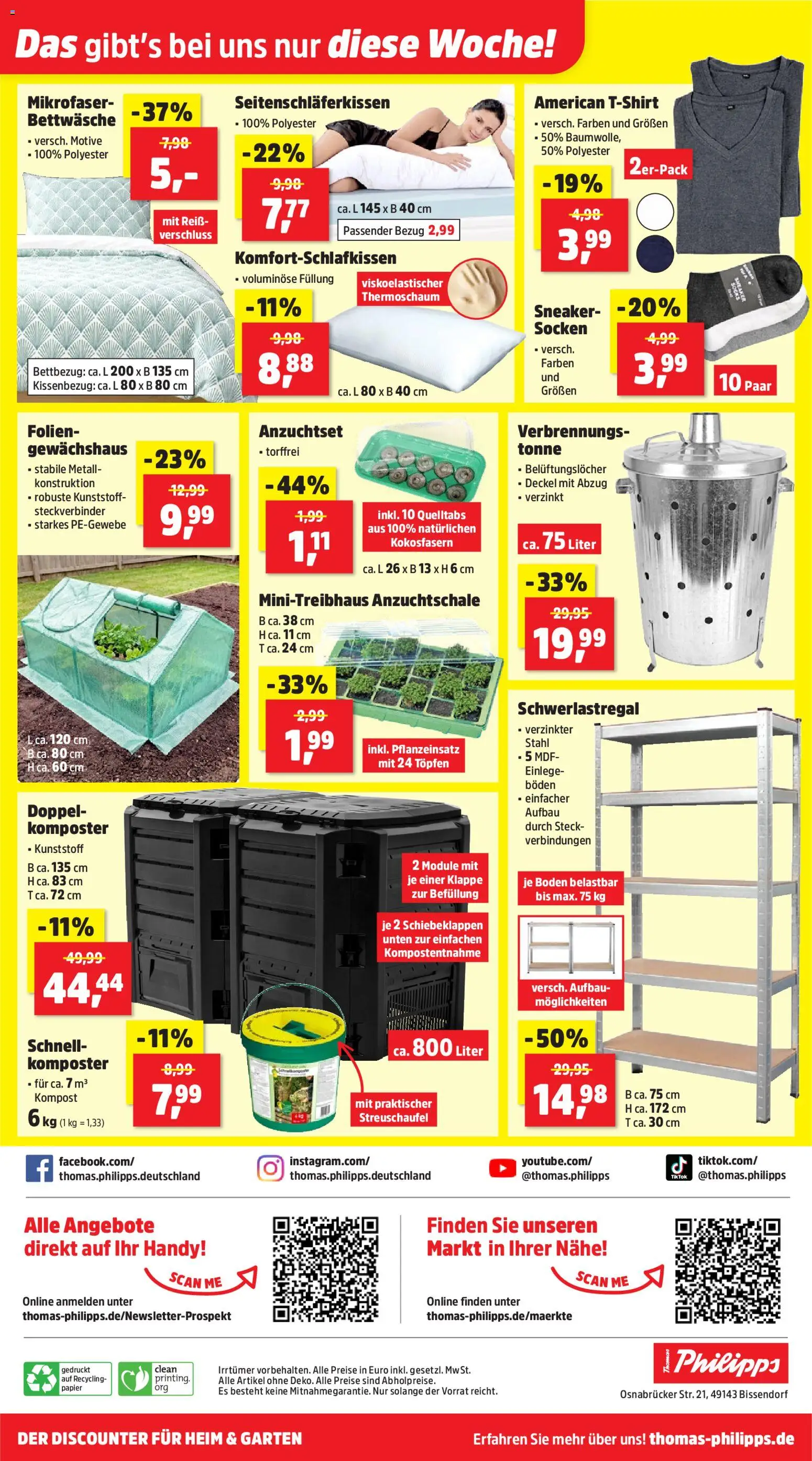 Thomas Philipps Prospekt 	 – gültig ab 16.03.2026 | Seite: 19 | Produkte: Bettwäsche, Schwerlastregal, Socken