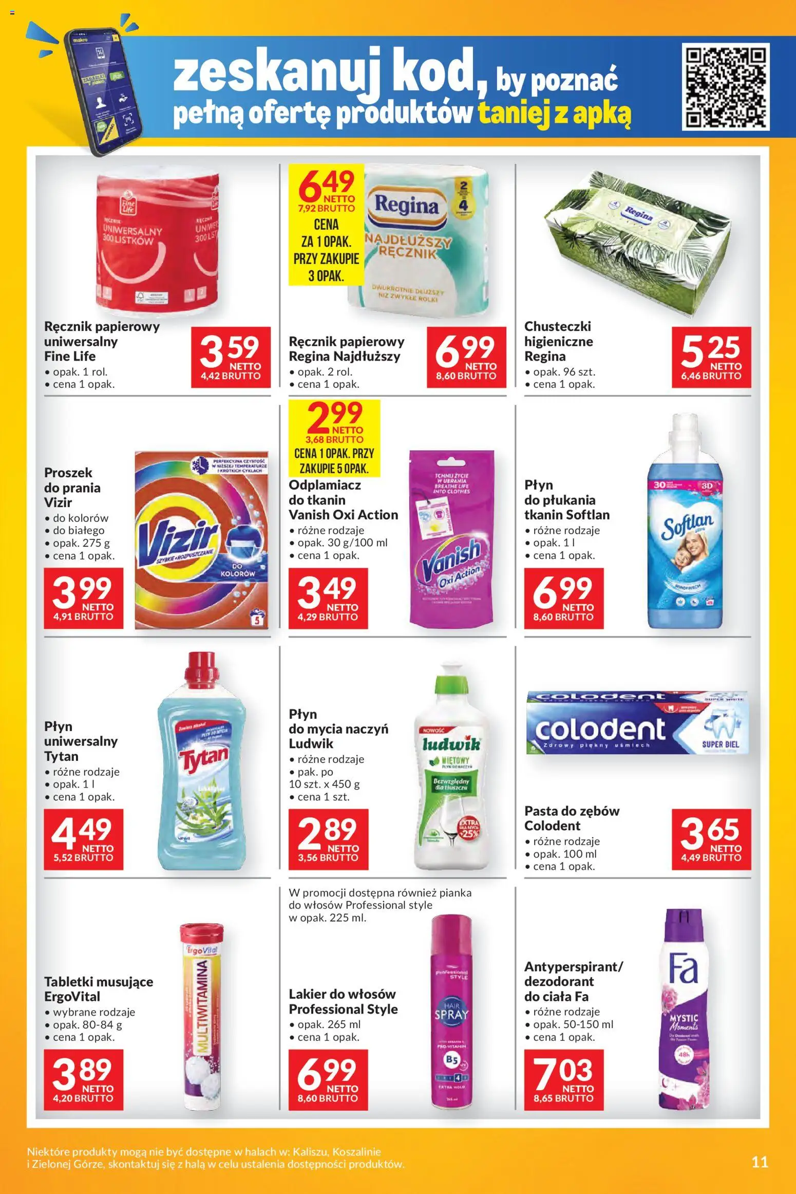 Makro Gazetka - Mega oferty dla Twojego Sklepu od 27.12.2025 | Strona: 11 | Produkty: Ubrania, Lakier do włosów, Odplamiacz, Płyn do mycia naczyń