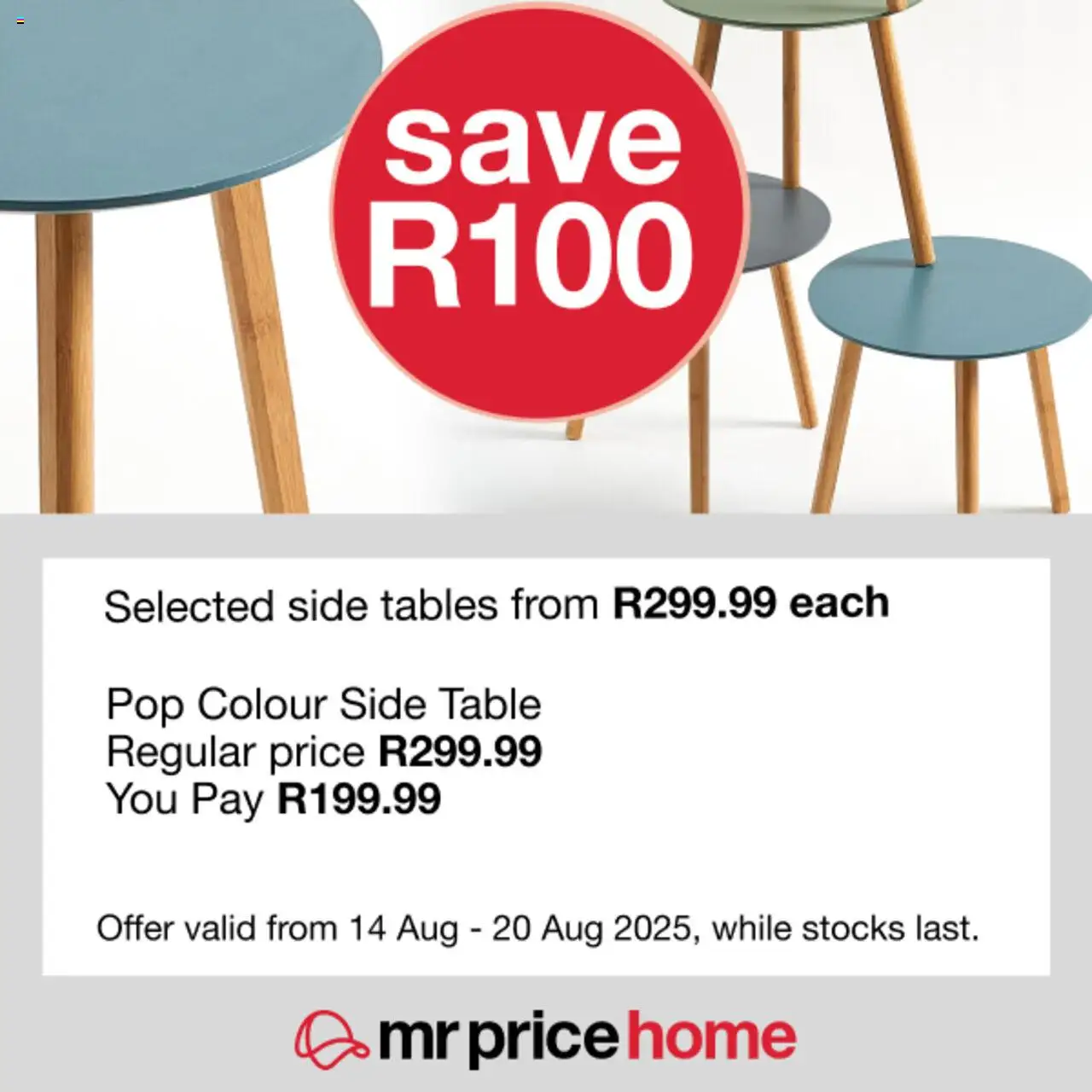 MRP Home Savings Specials │ valid from 14.08.2025 | Page: 4 | Products: Side table, Table
