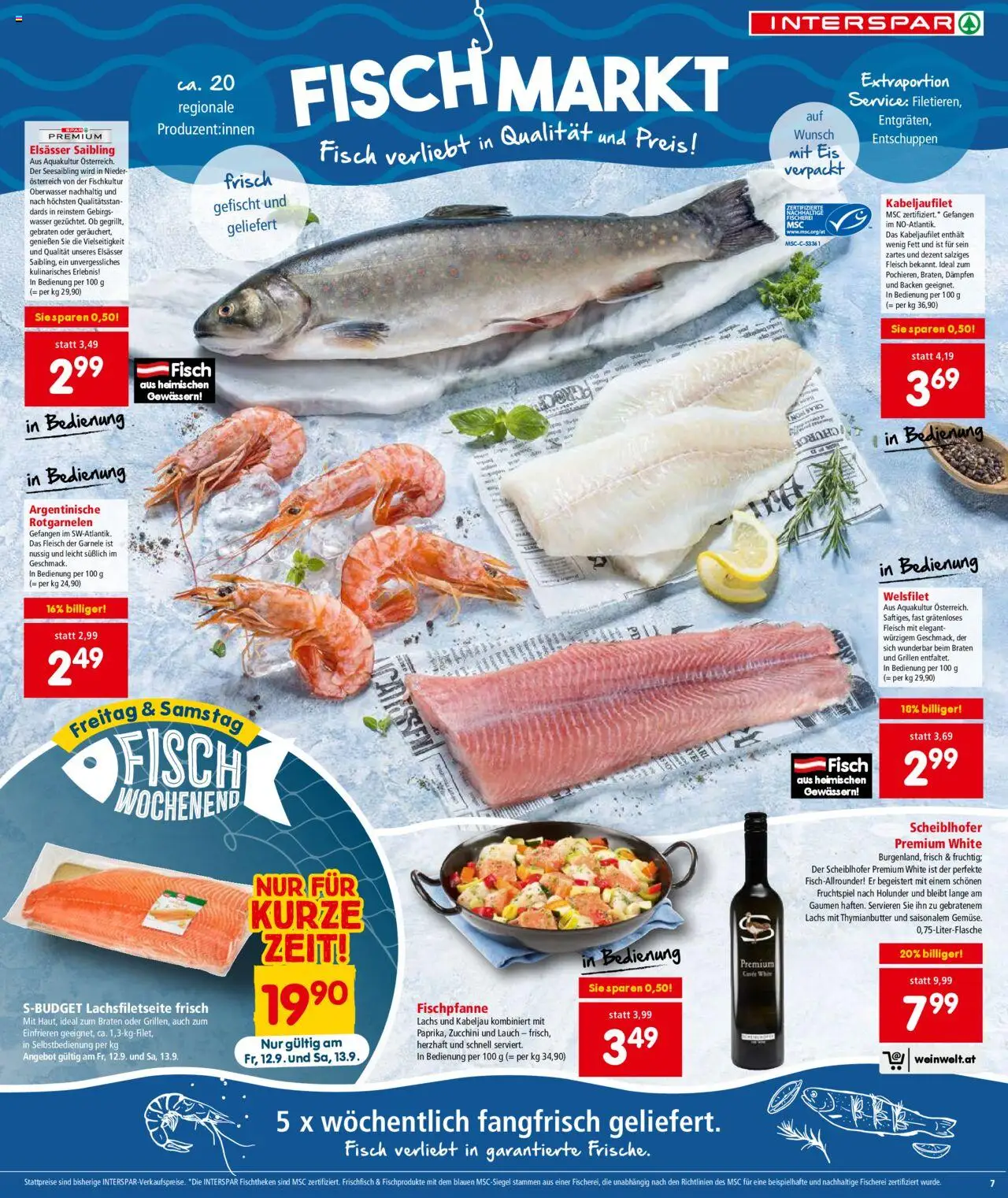 Interspar Flugblatt - Kärnten gültig ab 11.09.2025 | Seite: 7 | Produkte: Eis, Wasser, Fisch