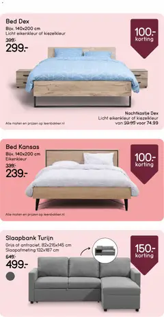 Leen Bakker - Folder - Voorbeeld van een folder van Leen Bakker, geldig van 26.01.2026 | Pagina: 13 | Producten: Bed, Nachtkastje
