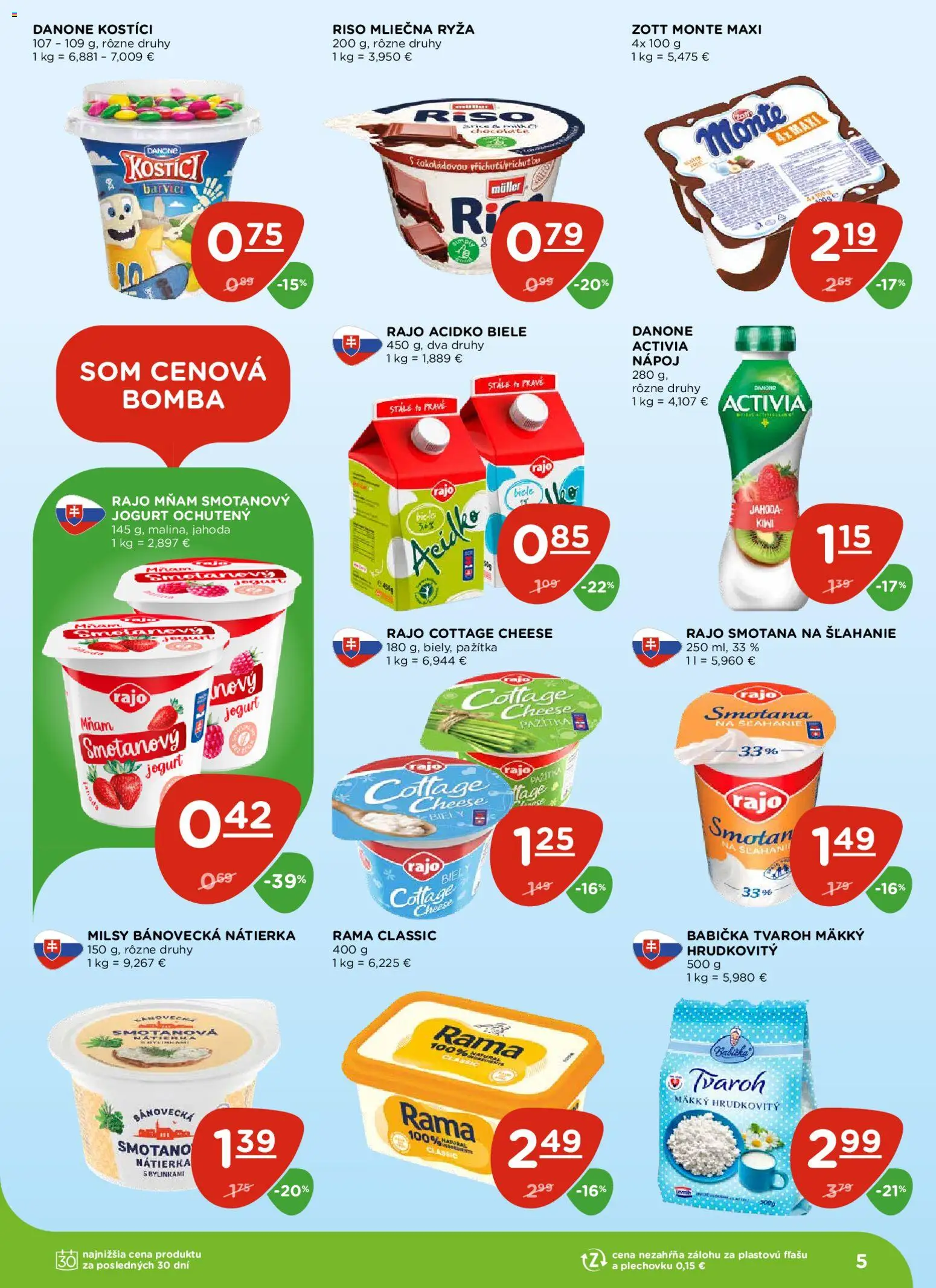 Nové Terno akcie – leták je platný od 23.10.2025 | Strana: 5 | Produkty: Ryža, Smotana, Rama, Acidko