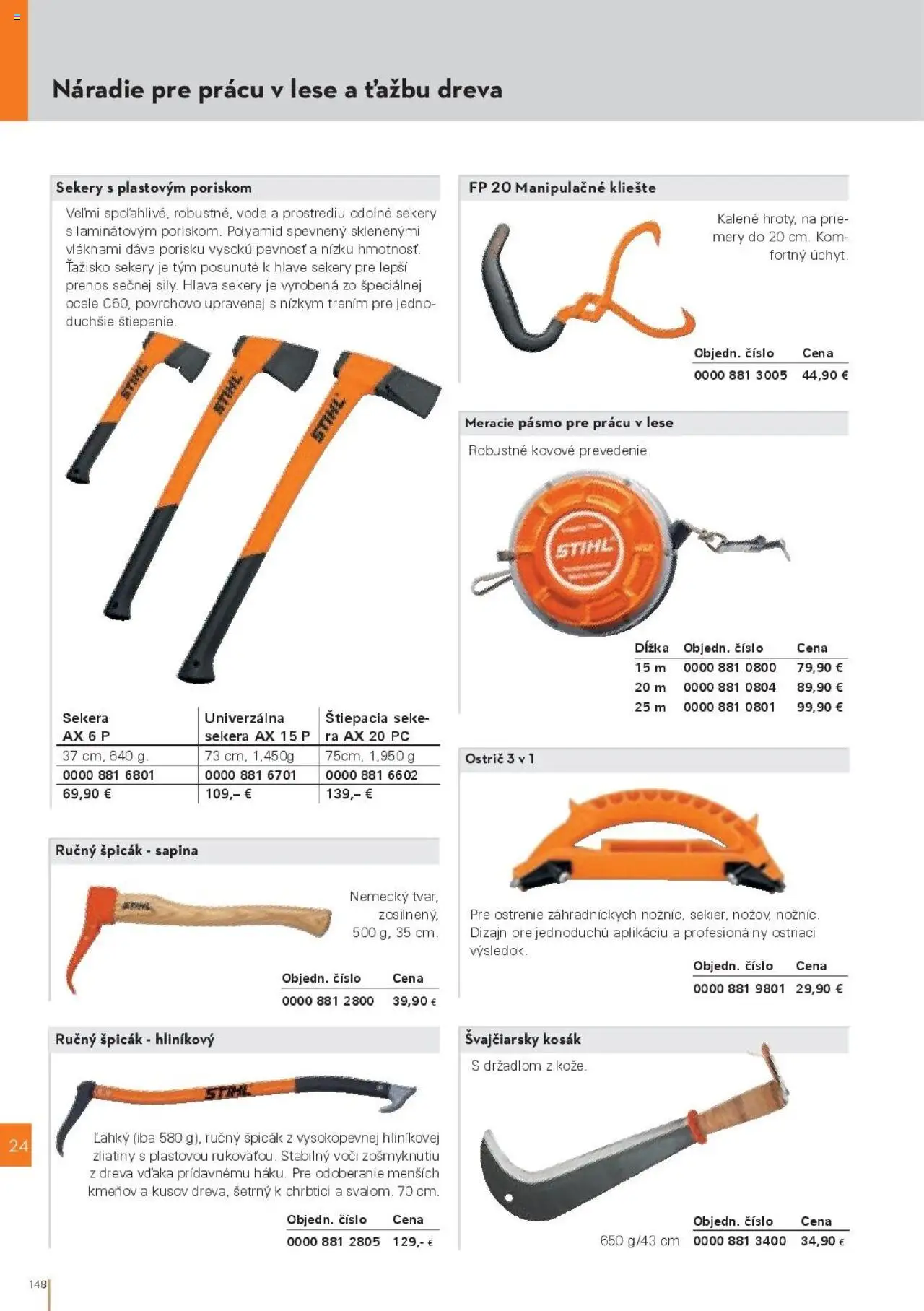 Nové STIHL akcie – leták je platný od 29.09.2025 | Strana: 148 | Produkty: Náradie, PC