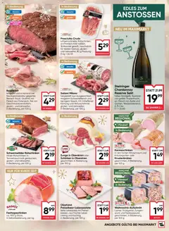 Maximarkt Weihnachtsspezialitäte ab 11.12.2025 gültig | Seite: 5 | Produkte: Wurst, Salami, Schweinefleisch, Äpfel