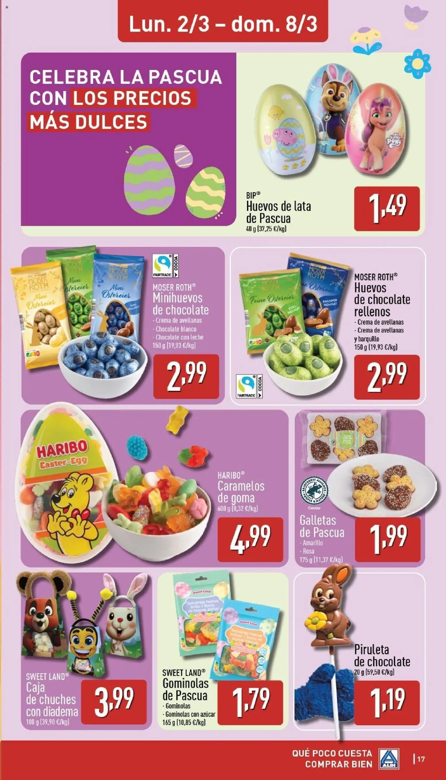 Aldi folleto Canarias │ válido desde el 02.03.2026 | Página: 17 | Productos: Leche, Huevos, Galletas, Caja