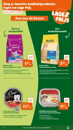 Maxi Zoo folder - Voorbeeld van een folder van Maxi Zoo, geldig van 04.03.2026 | Pagina: 11 | Producten: Sós kalács, Tonijn, Boot
