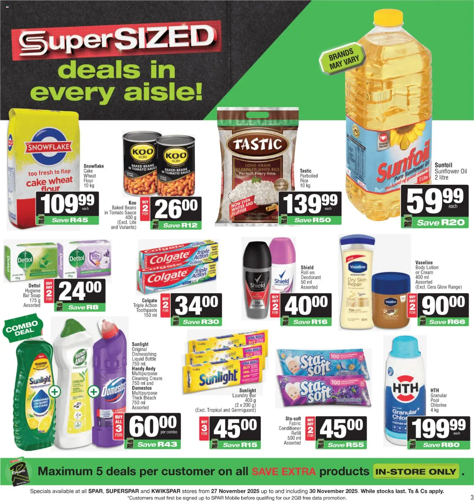 New Spar catalogue – valid from 27.11.2025 | Page: 4 | Products: Beans, Oil, Conditioner, Sauce