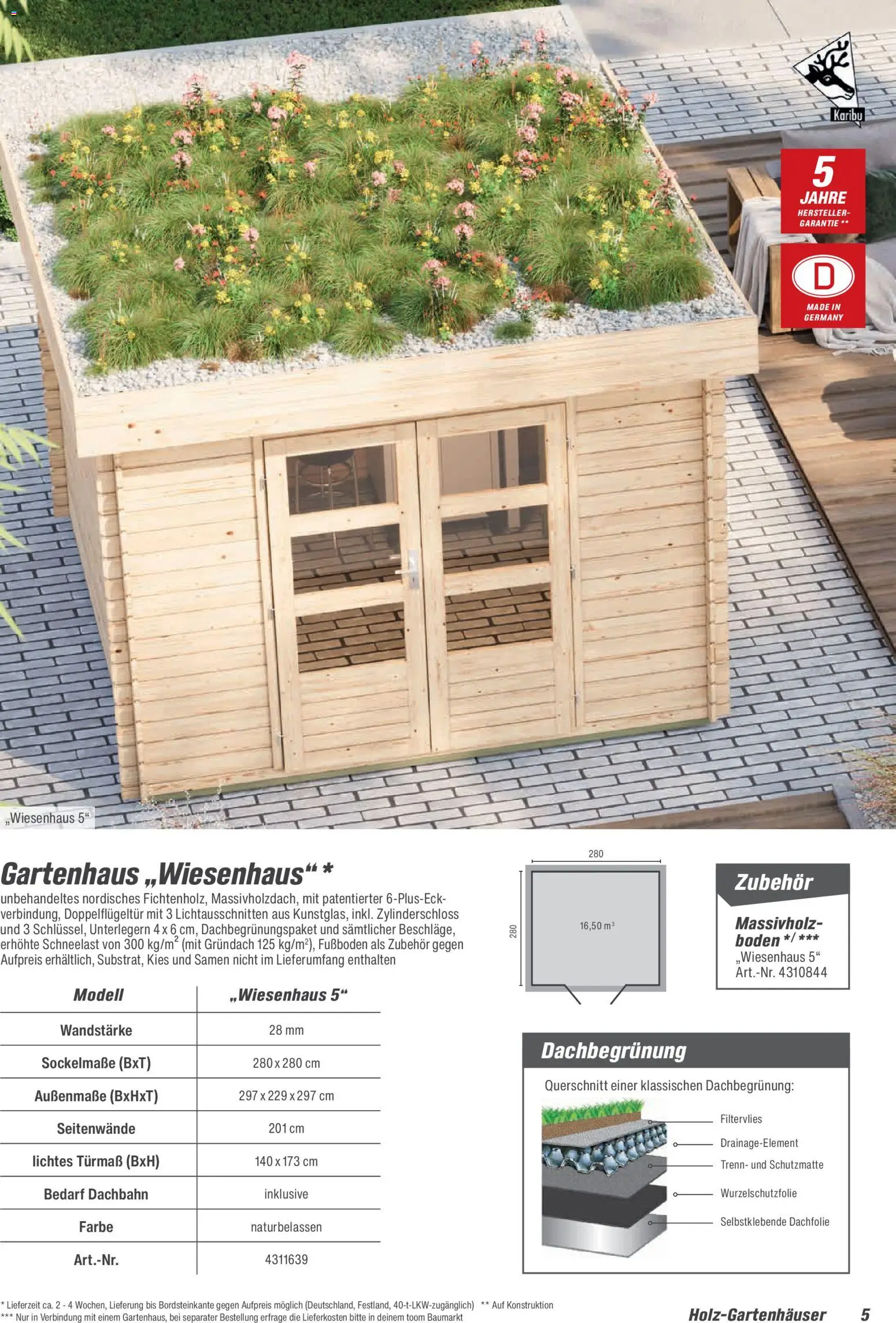 Toom Baumarkt Gartenhäuser & Carports 2026 – gültig ab 20.02.2026 | Seite: 5