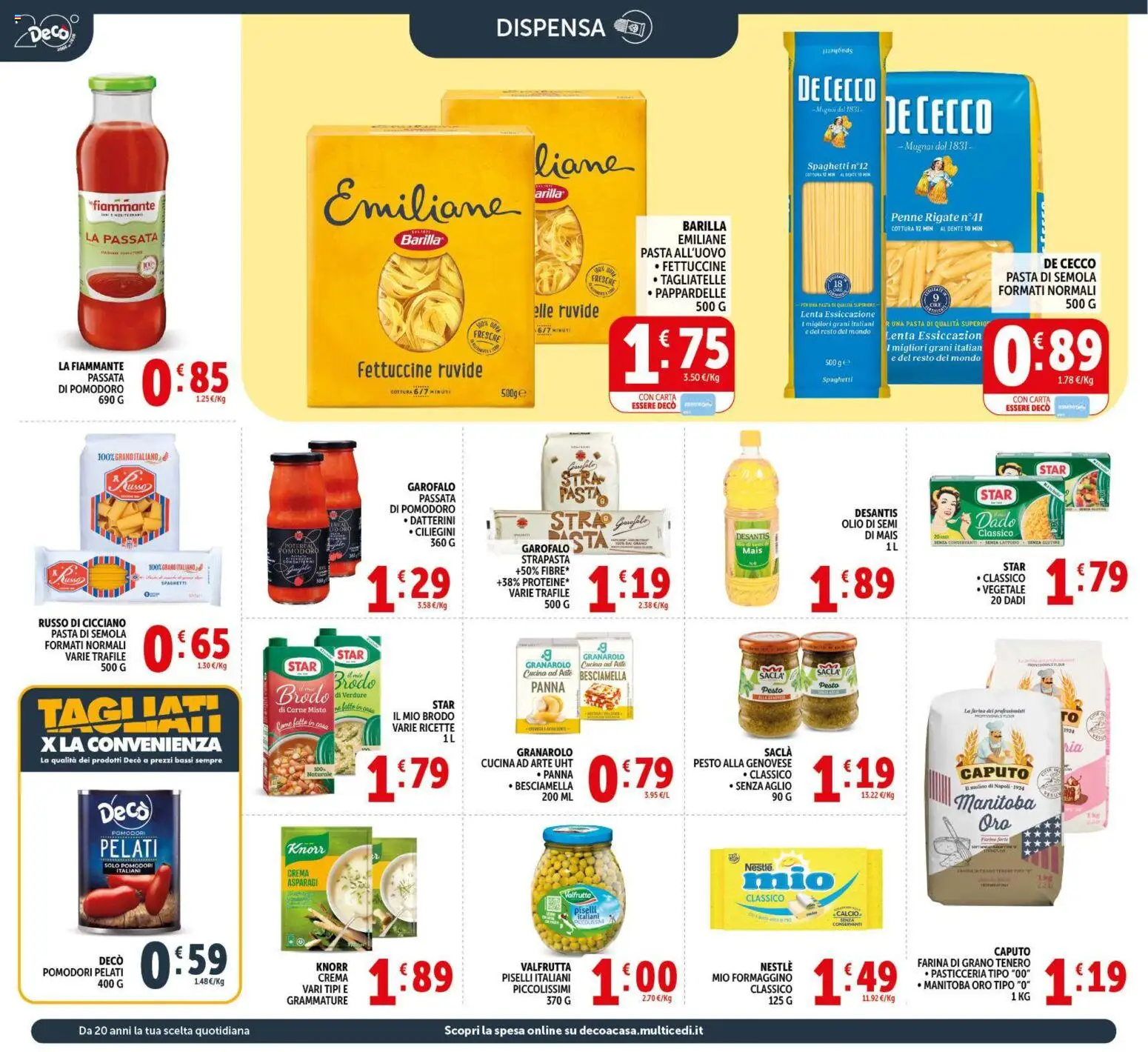 Volantino Decò del 17.03.2026 | Pagina: 16 | Prodotti: Crema, Verdure, Aglio, Pasta