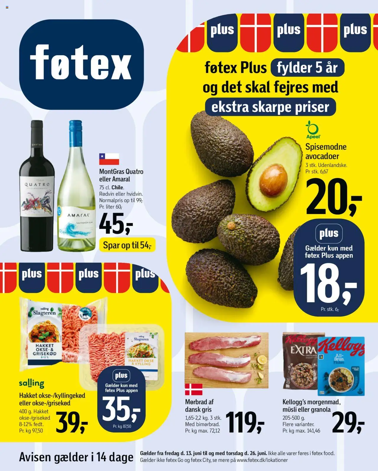 Føtex Tilbudsavis gyldig fra 13.06.2025 | Side: 1 | Produkter: Avocado, Müsli