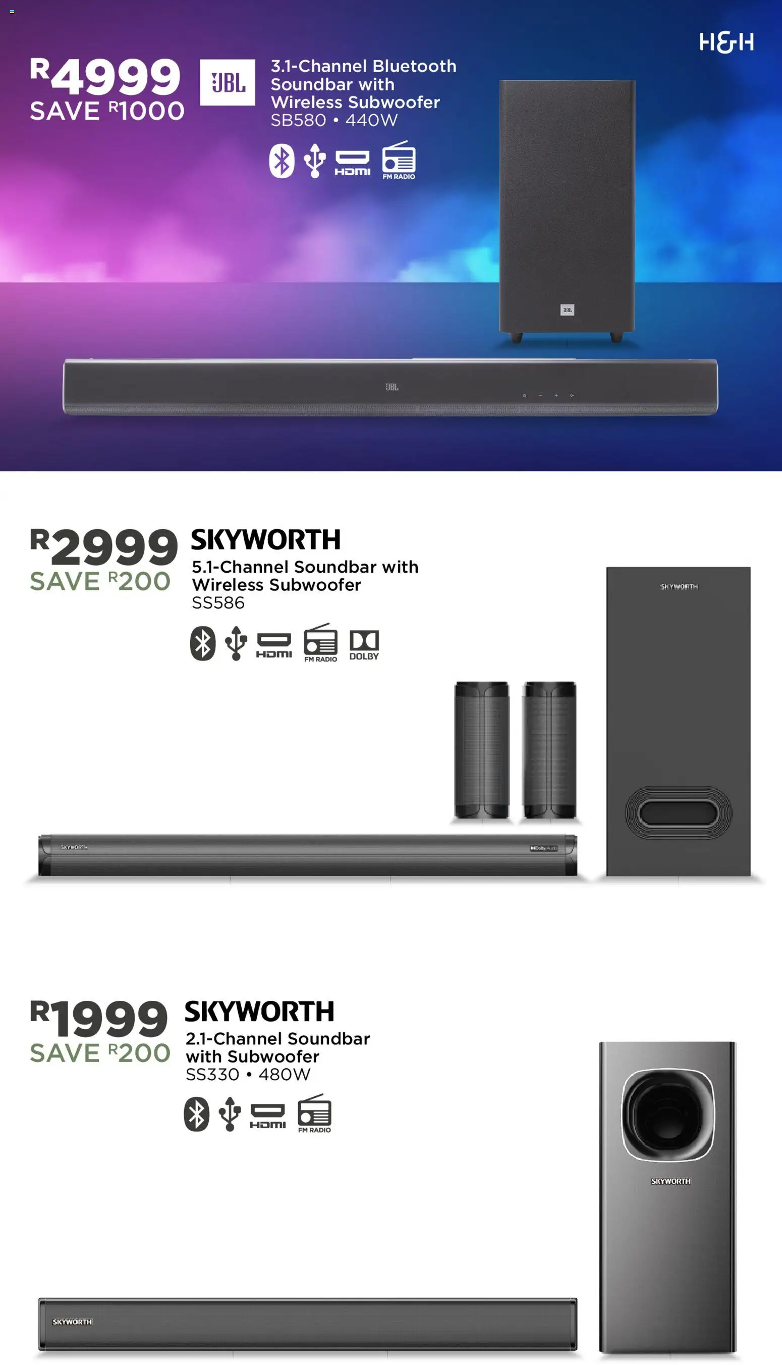 New House and Home catalogue – valid from 30.03.2026 | Page: 27 | Products: Radio, Soundbar, Subwoofer