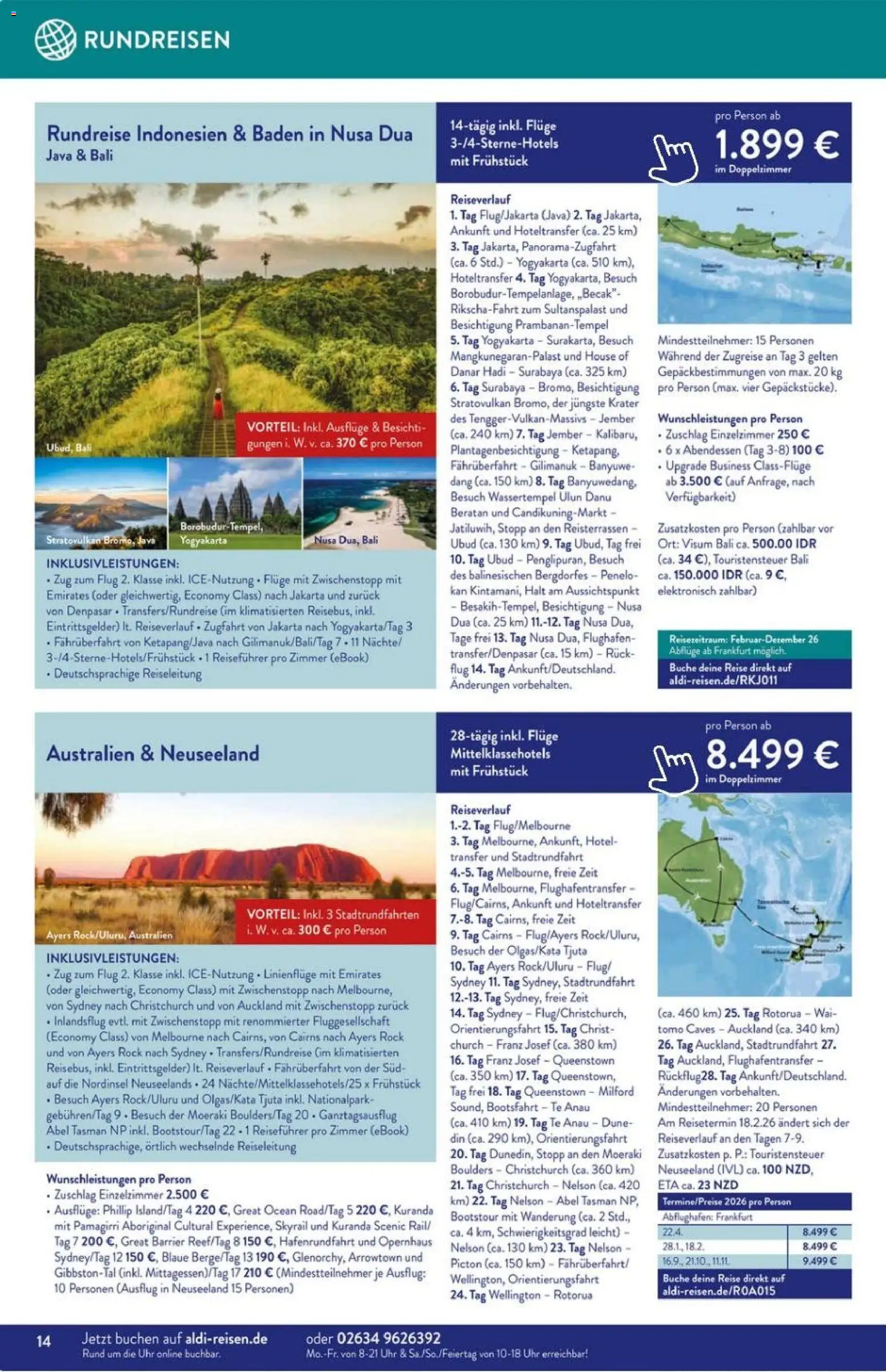 Aldi Süd Reisemagazin November 2025 – gültig ab 01.11.2025 | Seite: 14