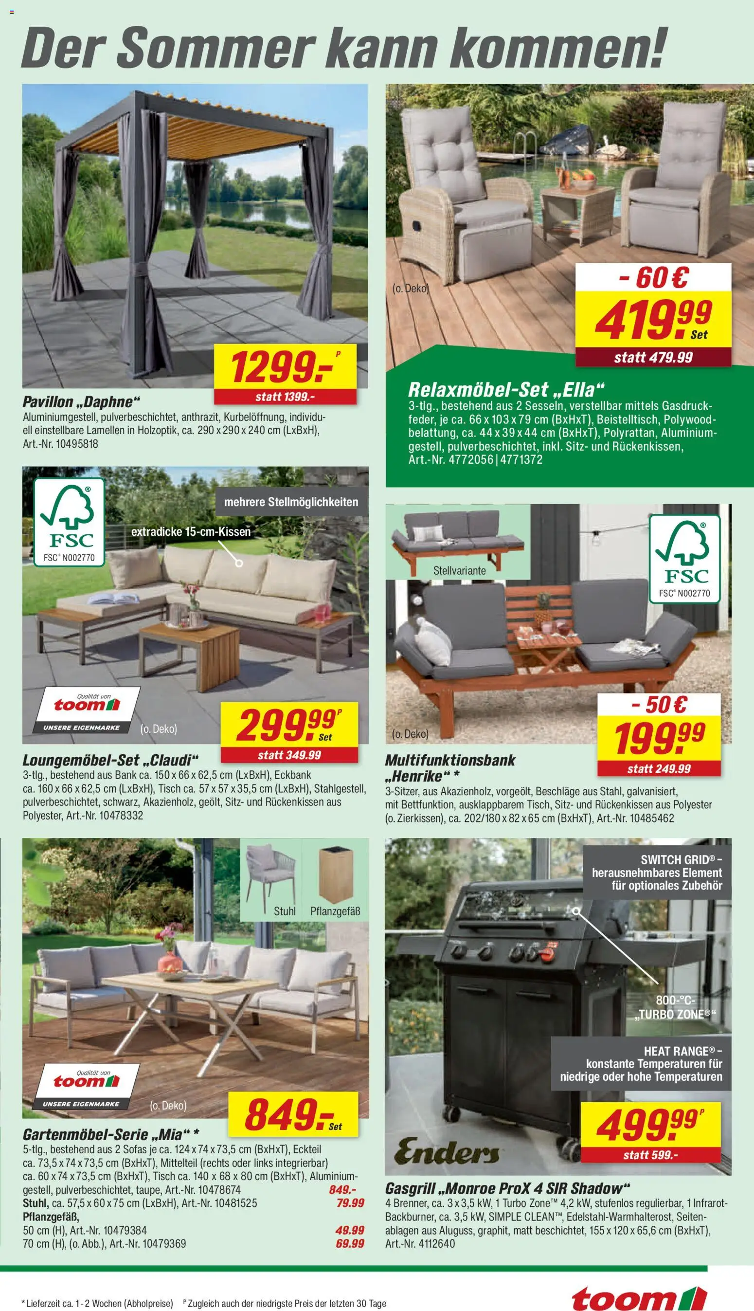 Toom Baumarkt Prospekt 	 – gültig ab 02.05.2026 | Seite: 15 | Produkte: Eckbank, Tisch, Stuhl