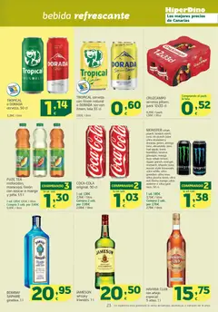 Vista previa HiperDino folleto válido desde el 07.01.2026 | Página: 23 | Productos: Ron, Cerveza, Whisky, Ρούτερ