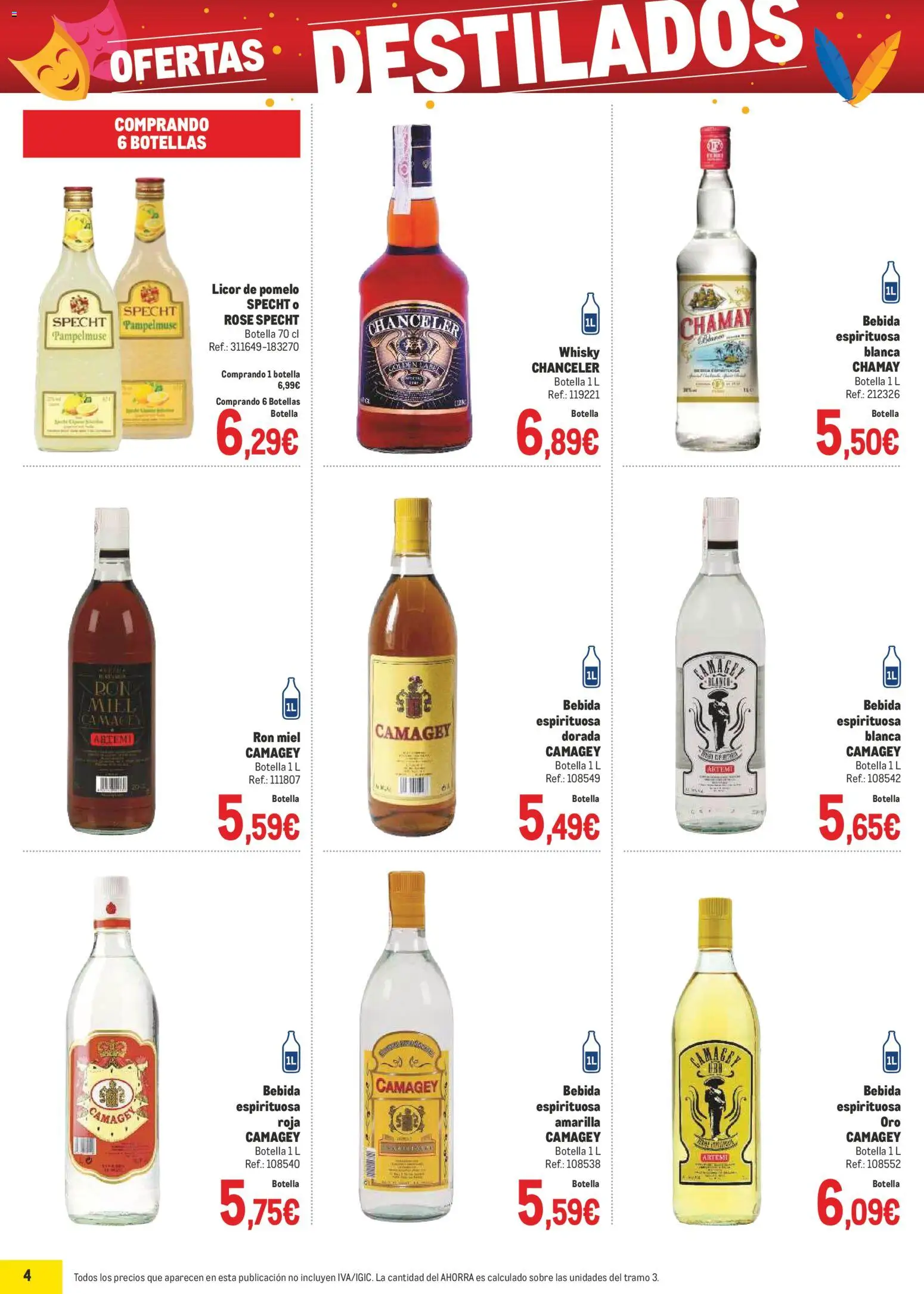 Makro - Precios Canarias │ válido desde el 02.02.2026 | Página: 4 | Productos: Ψηφιακή κάμερα, Licor, Ron, Whisky