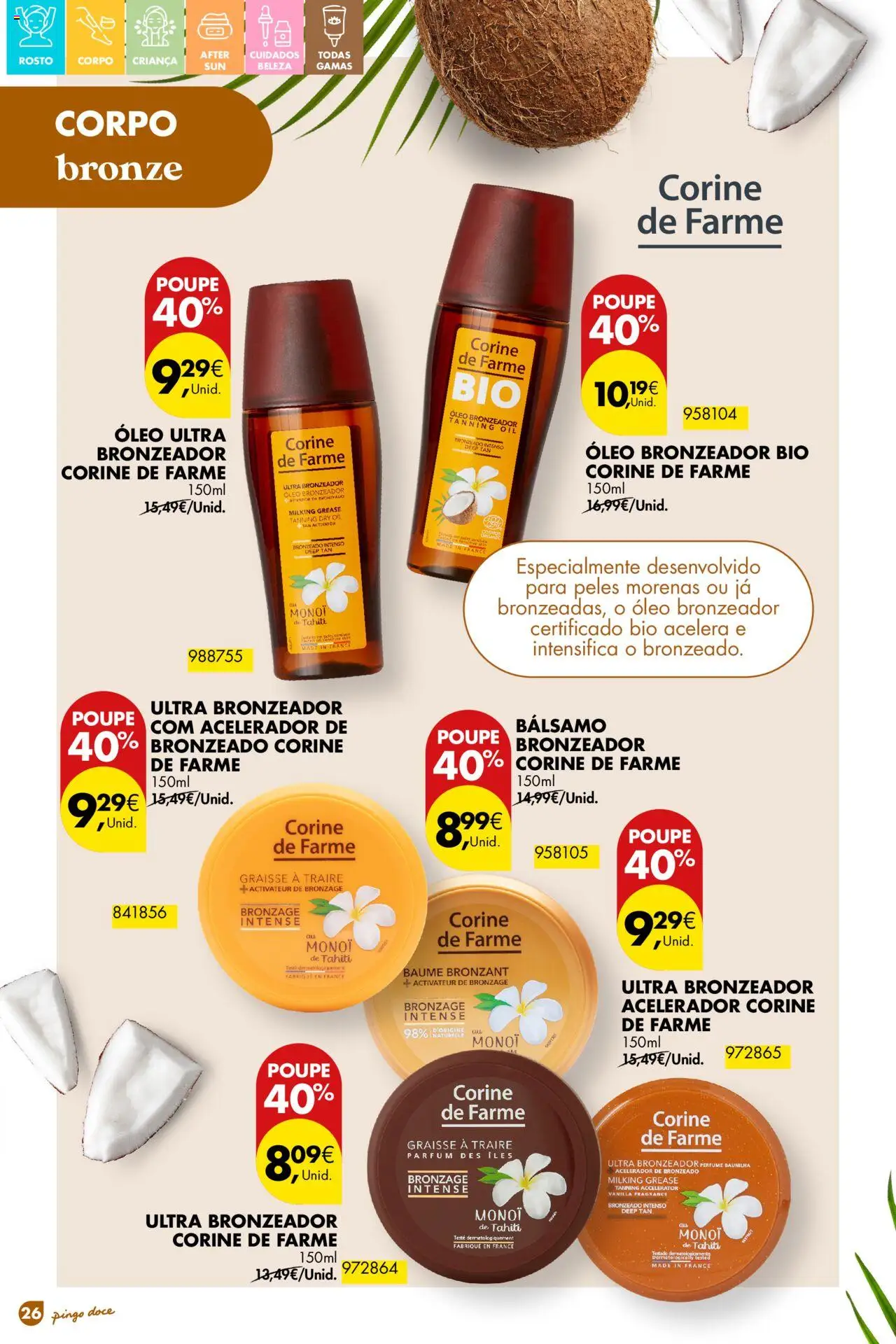 Pingo Doce - Folheto Solares │ válido de 01.04.2025 | Página: 26 | Produtos: Perfume, Bronzeador, Óleo