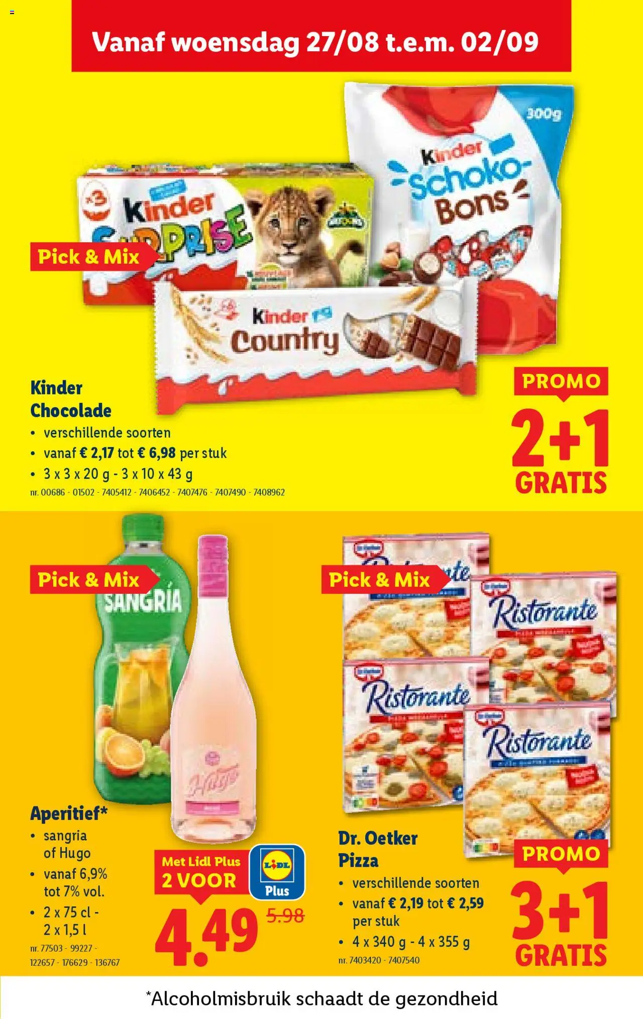  | Pagina: 23 | Producten: Pizza, Kinder, Chocolade