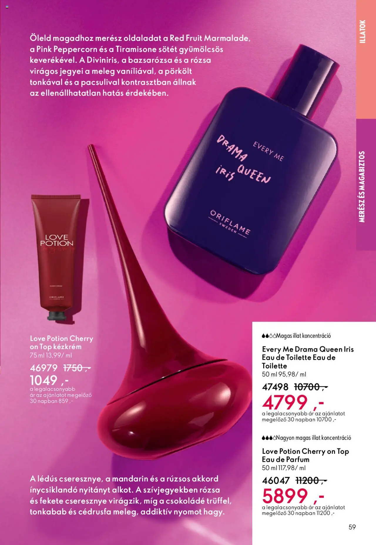 Oriflame akciós ujság - amely érvényes a következő dátumtól: 01.10.2025 | Oldal: 59 | Termékek: Cseresznye, Parfüm, Csokoládé, Kézkrém