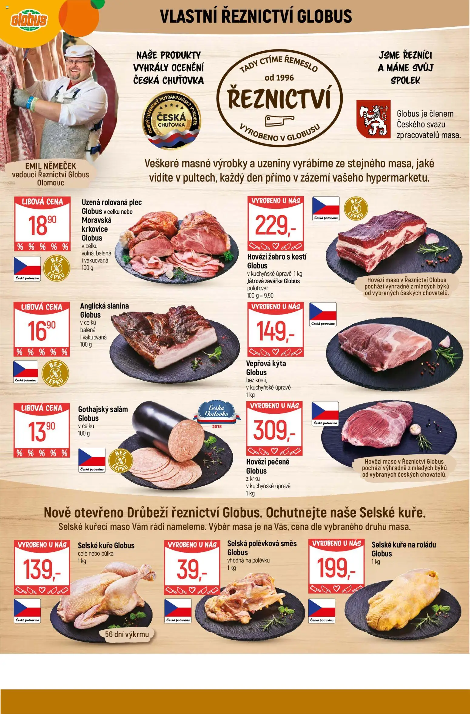 Globus leták - Olomouc od 12.11.2025 | Strana: 5 | Produkty: Salám, Kuřecí maso, Maso, Kuře