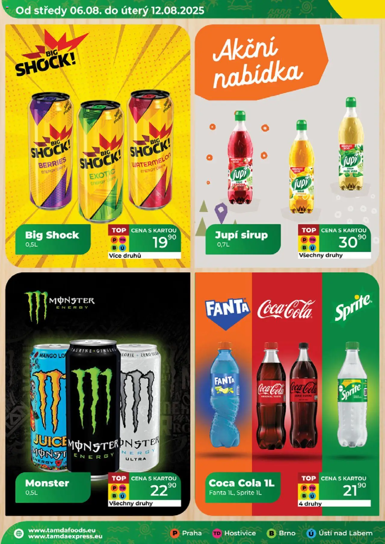 Tamda Foods leták od 06.08.2025 | Strana: 16 | Produkty: Fanta, Sirup, Coca Cola Zero, Cola